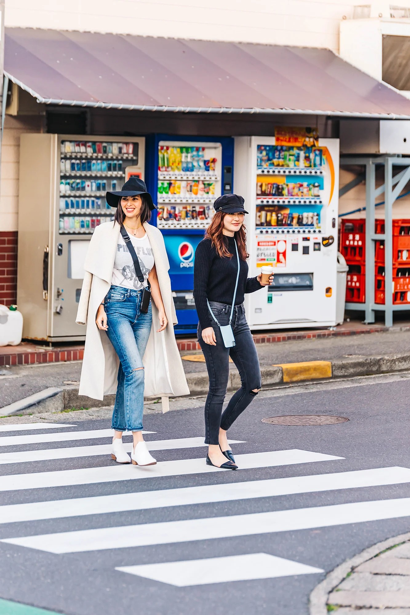 walking across the street