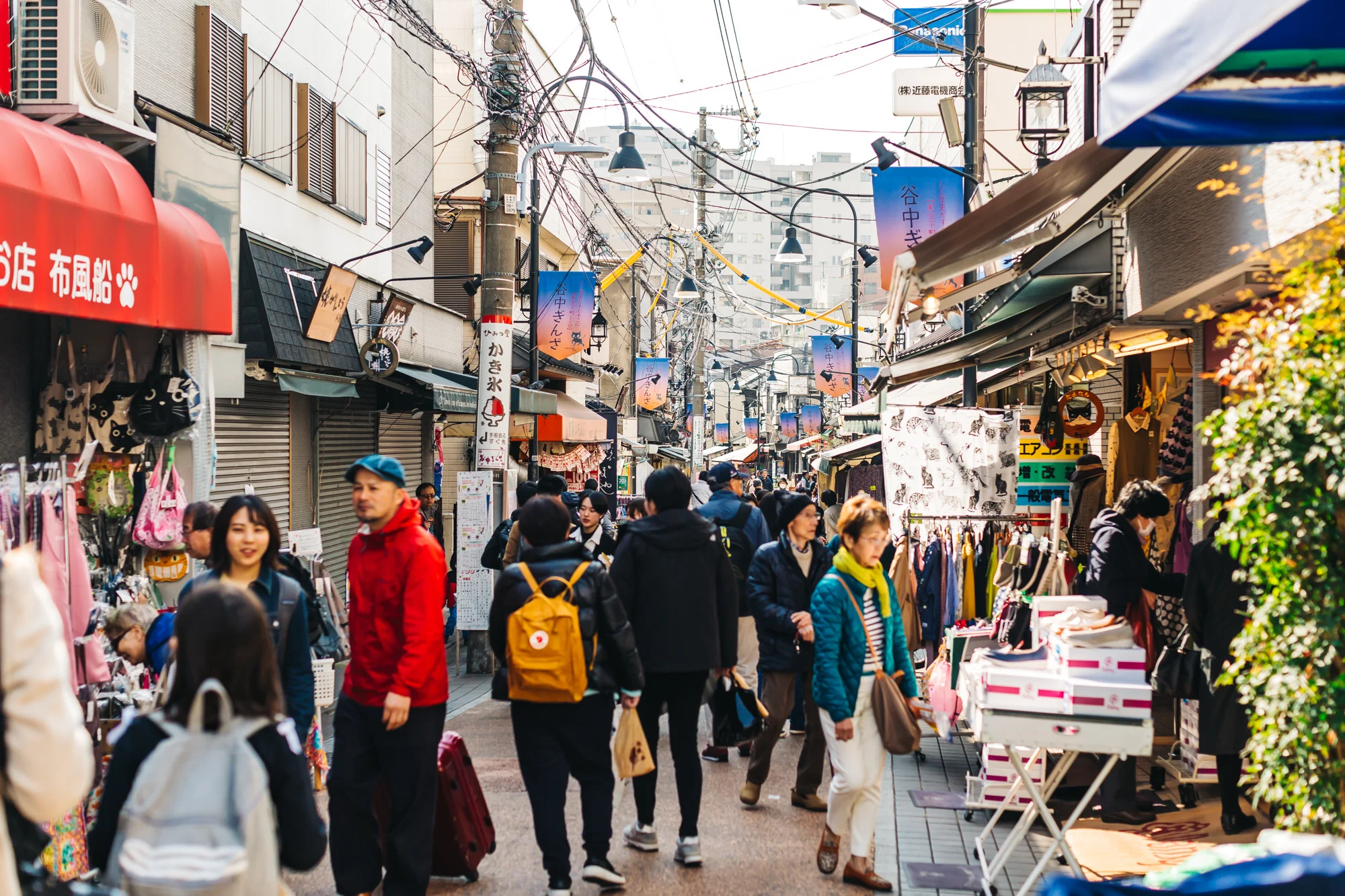 Shops, souvenirs and cafes on Yanaka Ginza Street