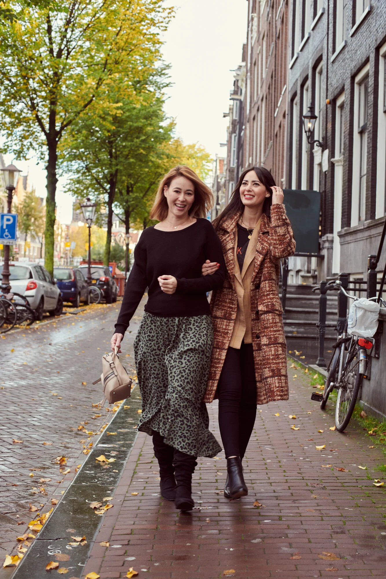 Strolling through the beautiful neighborhoods