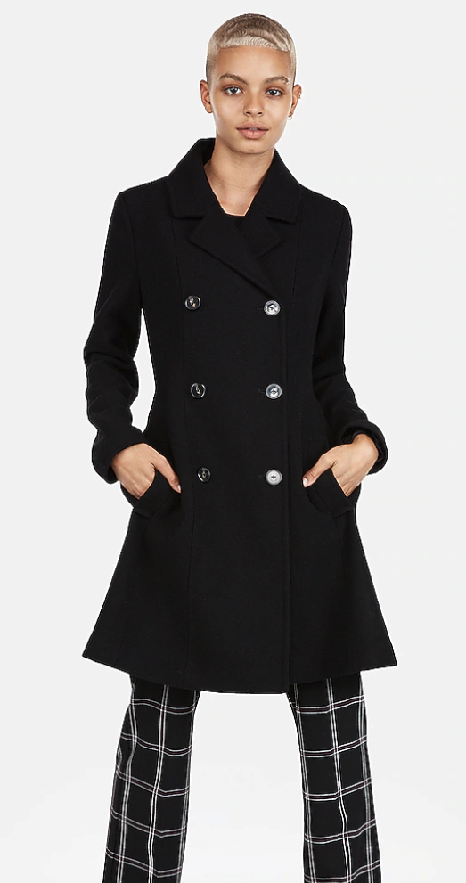 Express Belted Wool Blend Trench Coat