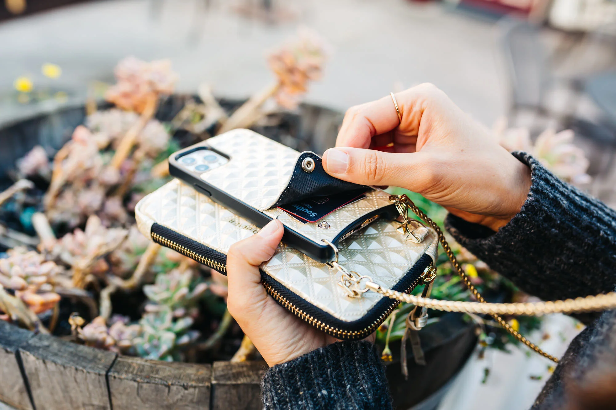 Bandolier iPhone Case Snapback Pocket