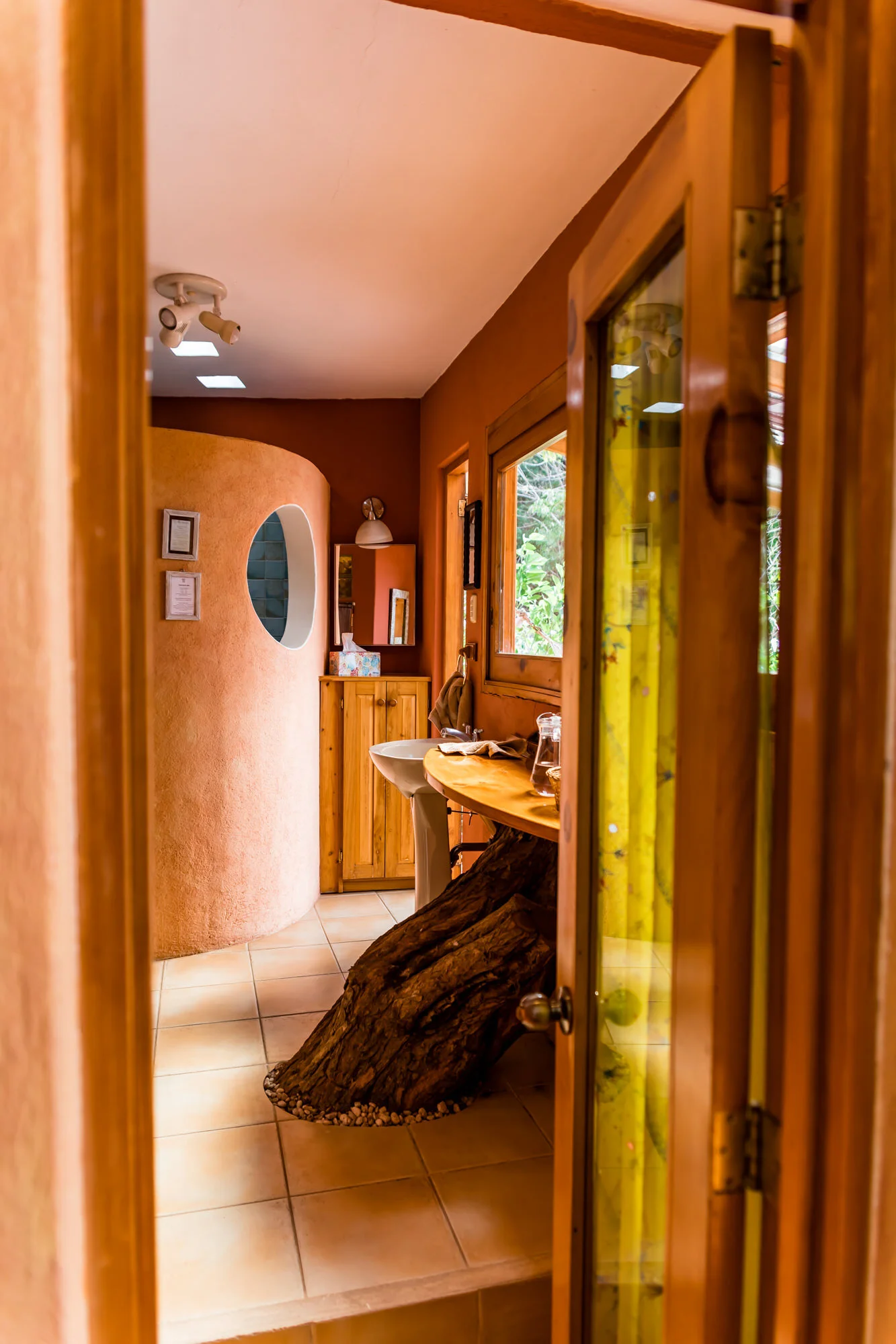 entrance into the bathroom