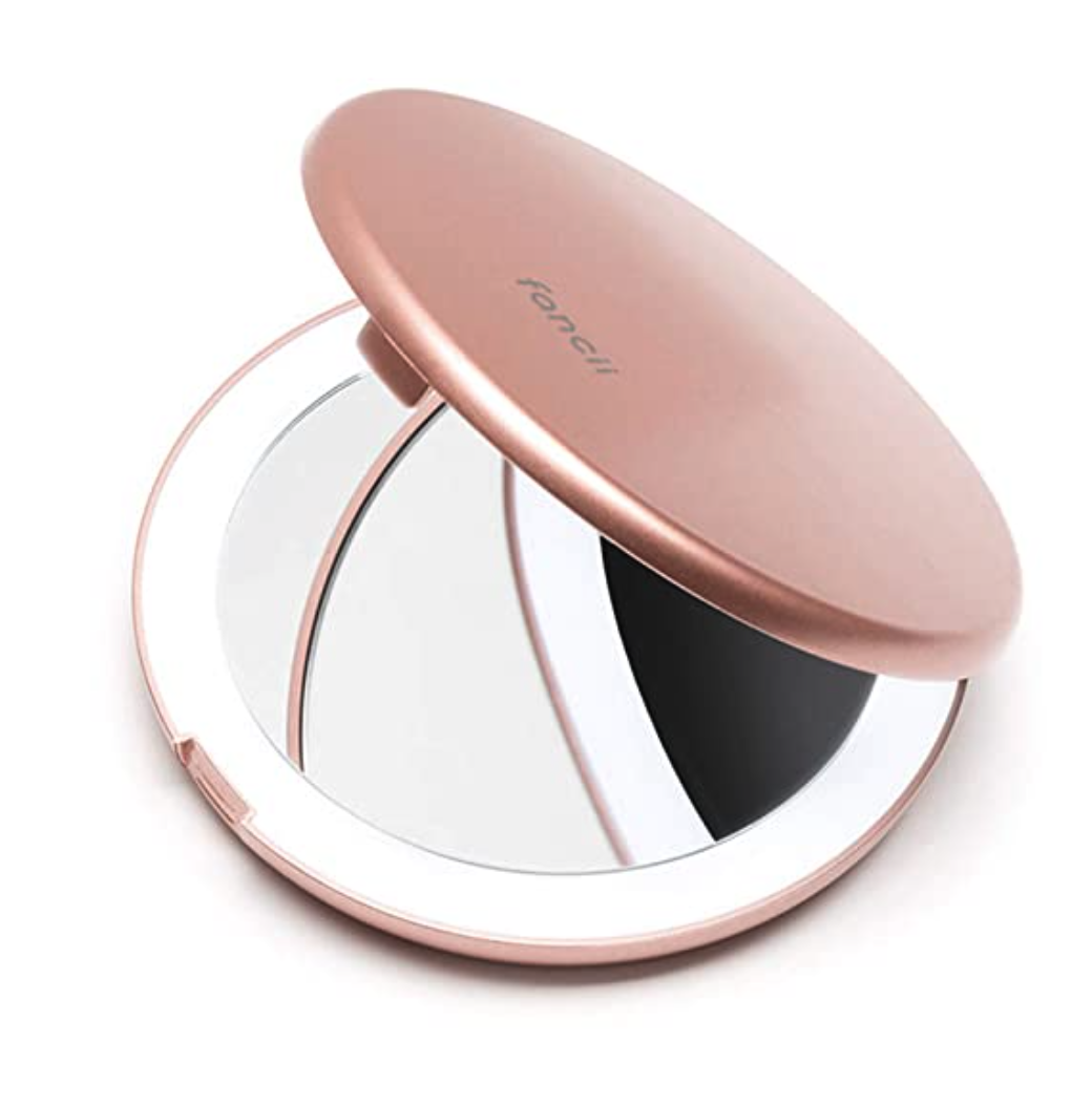 Fancii Compact Magnifying Mirror with Natural LED Lights