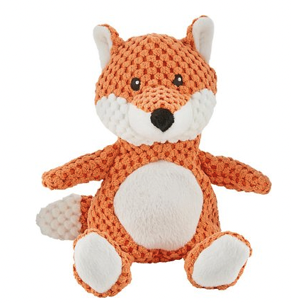 Frisco Textured Plush Squeaking Fox Dog Toy