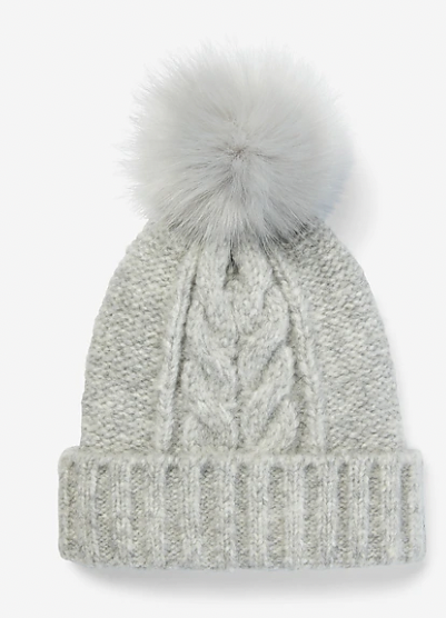 Express Cable Knit Pom Beanie