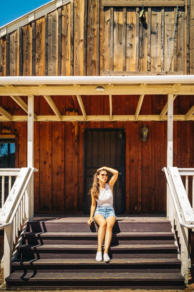 Sitting in front of an old abandoned Building in Old Town