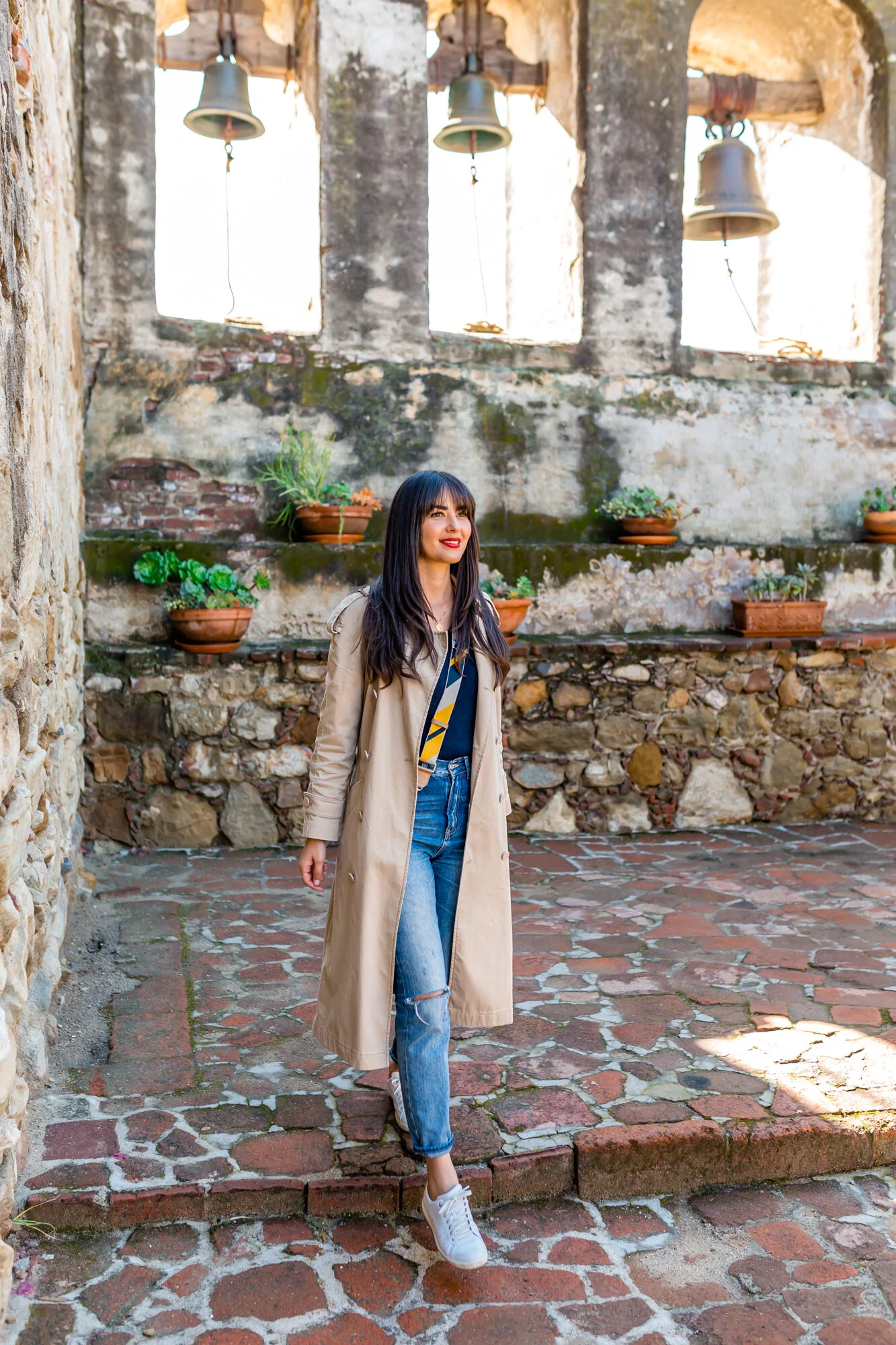 The Bell Towers that were built to hold the Mission Bells