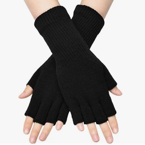 SATINIOR Fingerless Gloves for Women 