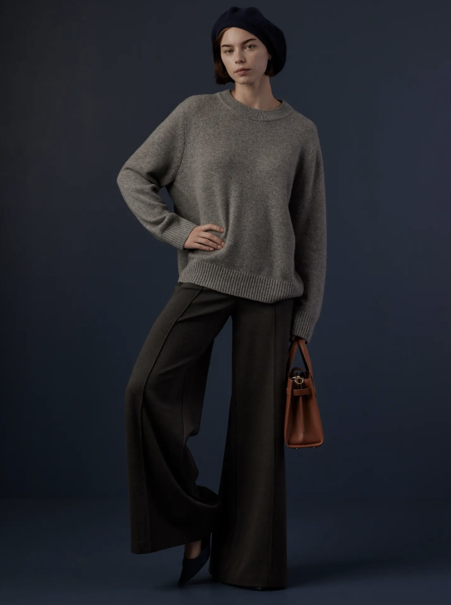 Quince Ultra-Stretch Ponte Super Wide Leg Pants