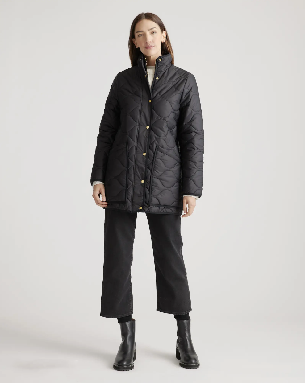 Quince Featherless Quilted Long Puffer Jacket