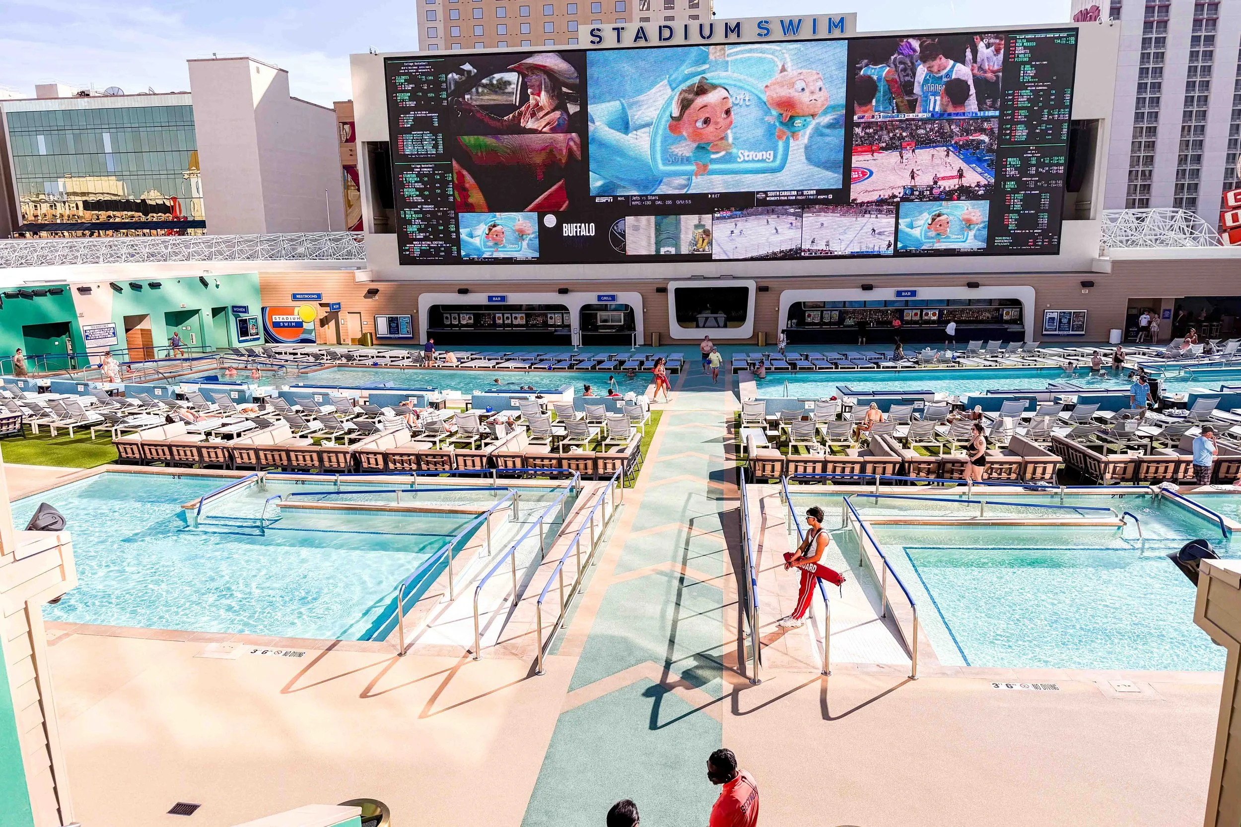 The humungous three-tier pool at Circa