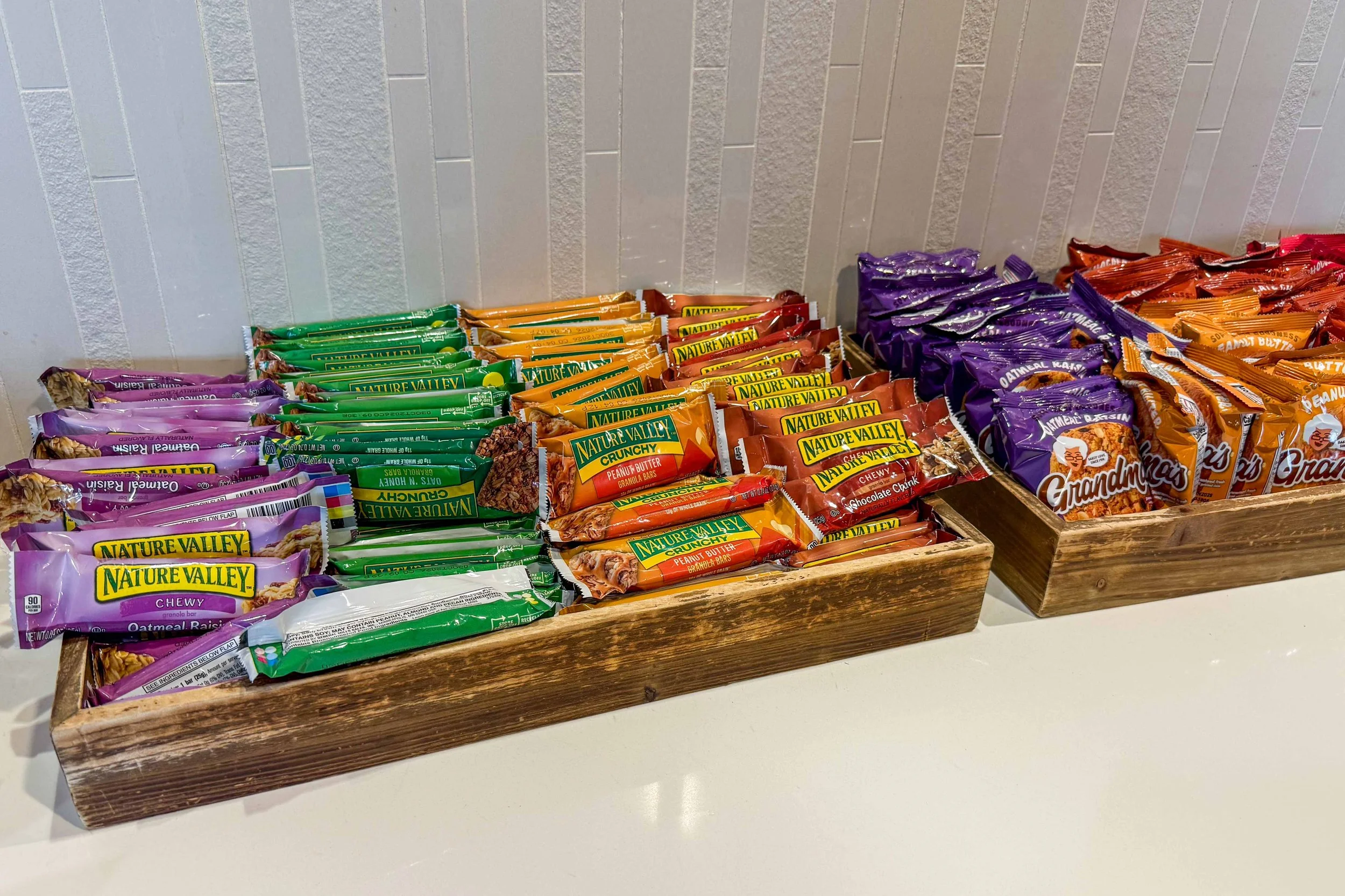 Variety of granola bars