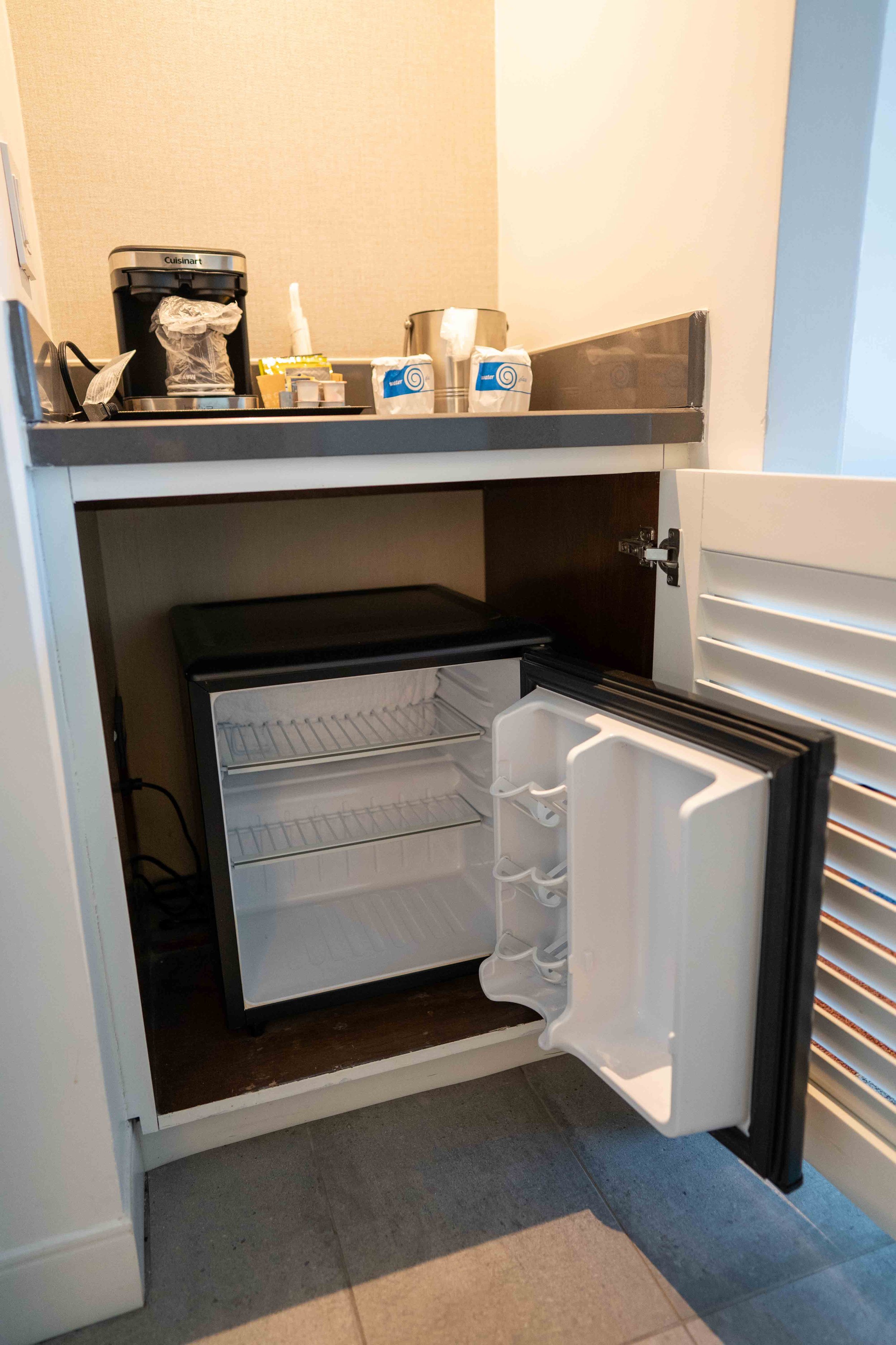 Hotel room mini fridge