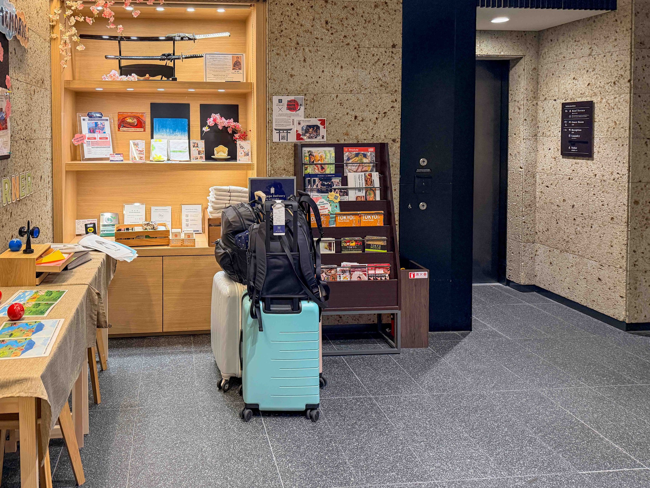 Luggage in the Hotel lobby