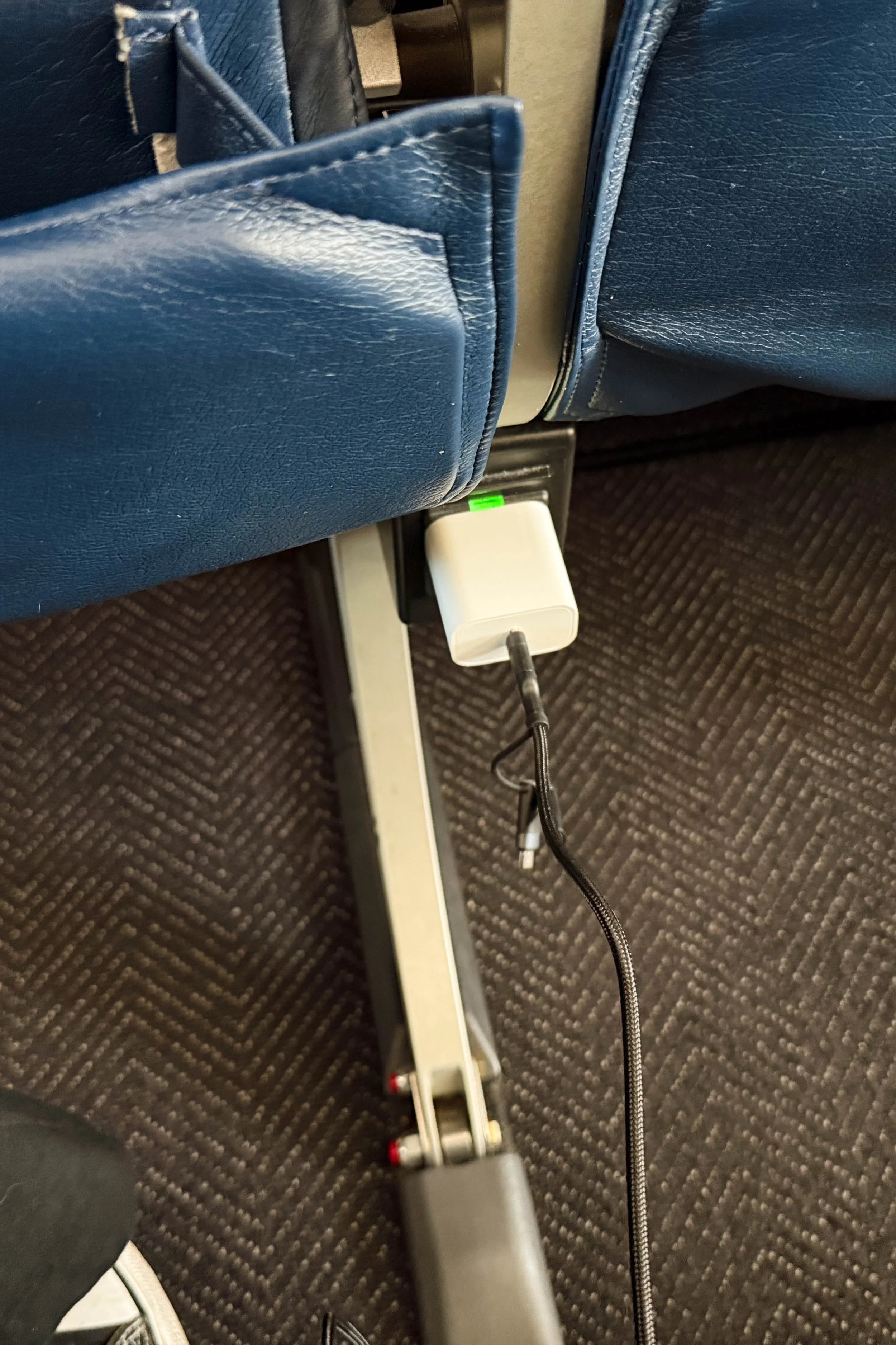 power outlet underneath the seat
