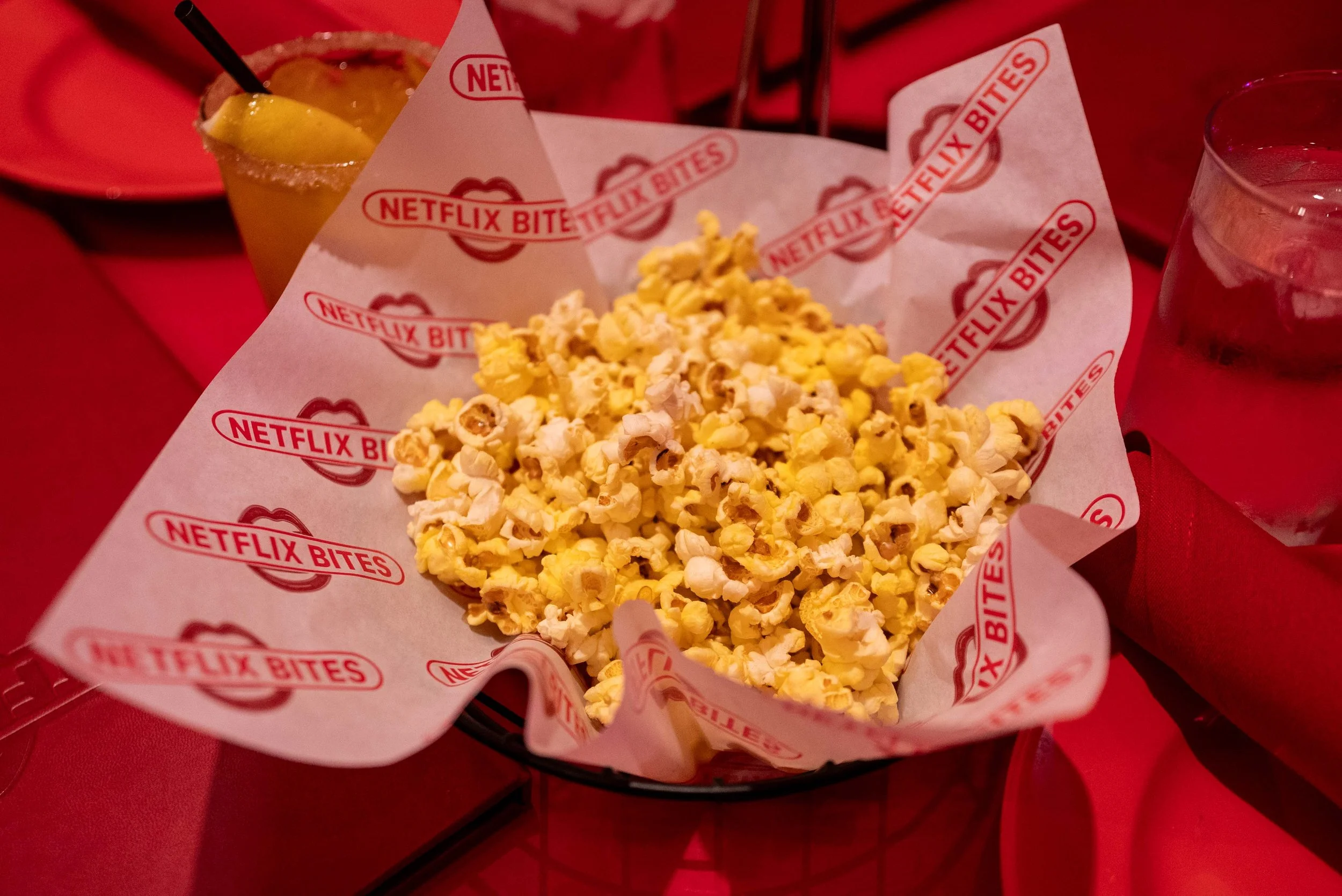 Free popcorn at Netflix Bites