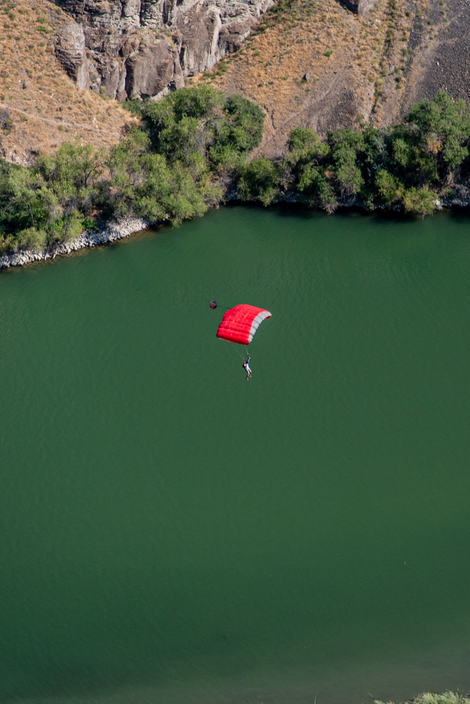 BASE jumper over Sanke River