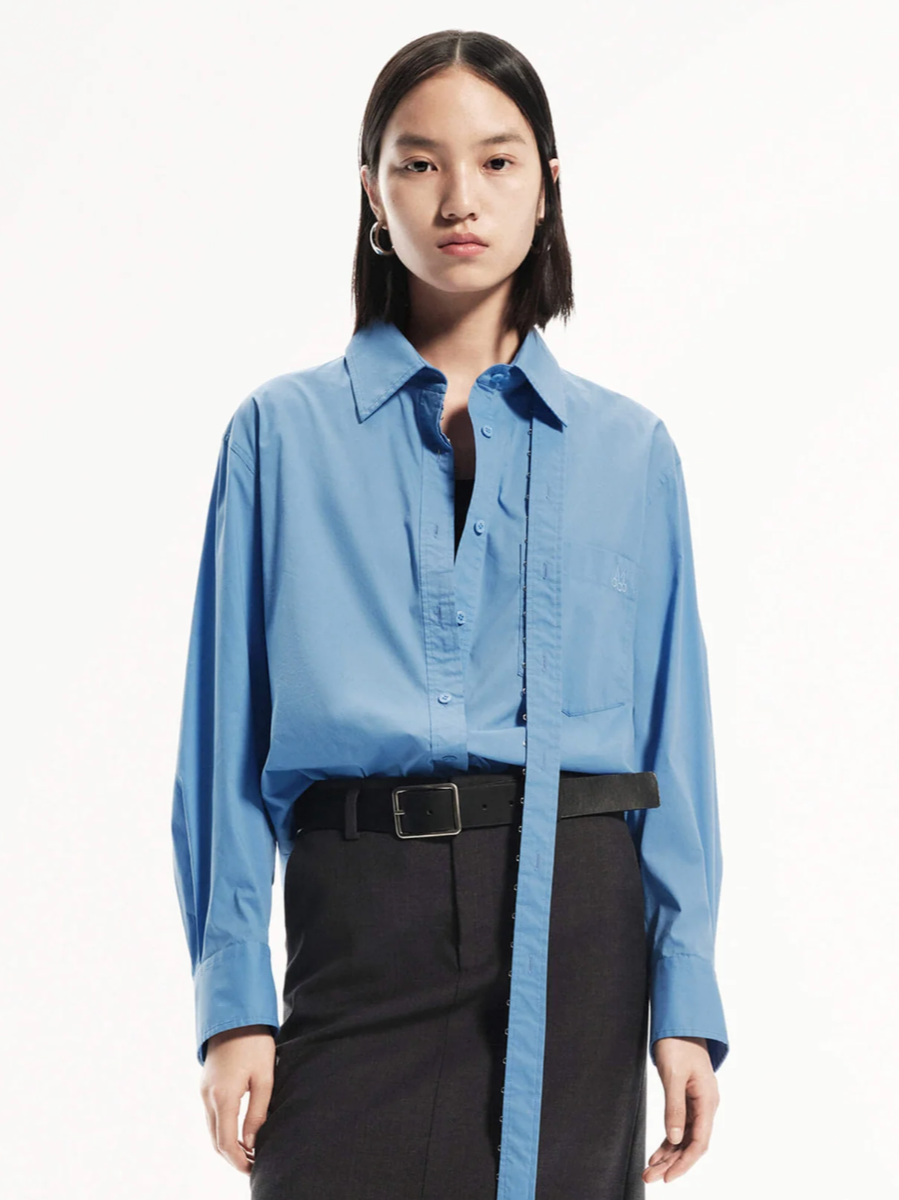 Mo and Co Blue Shirt with Tie