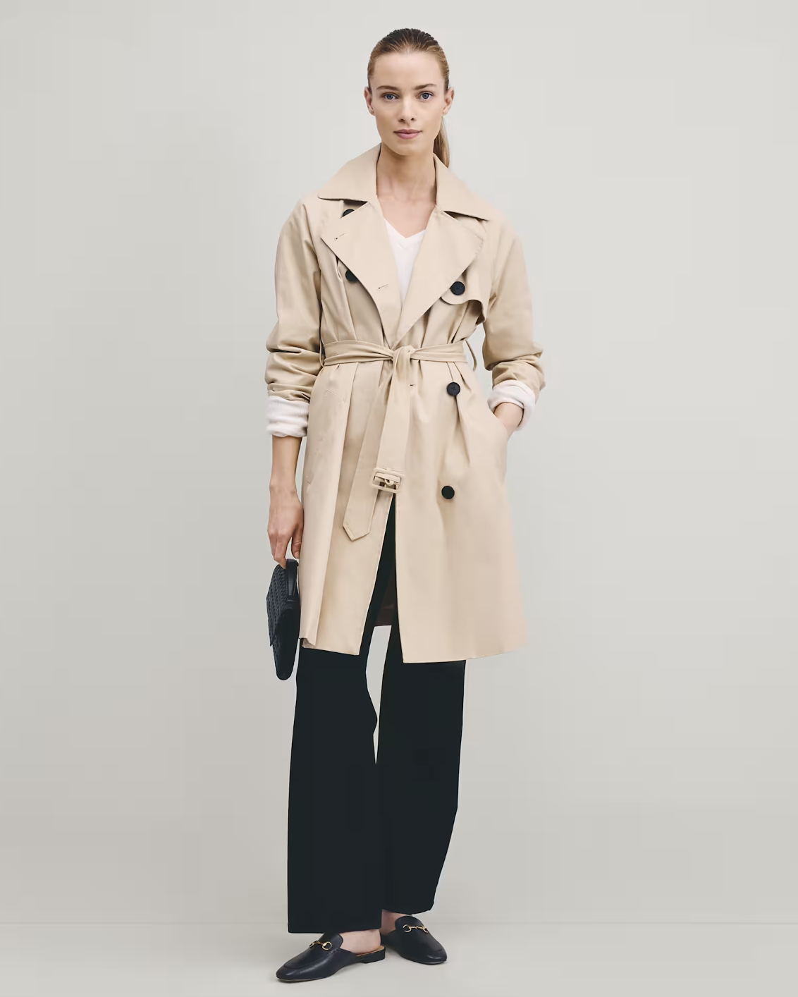 Quince Comfort Stretch Trench Coat