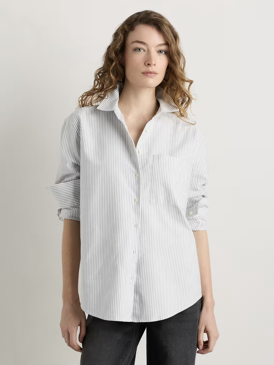 Quince Organic Cotton Relaxed Oxford Shirt.