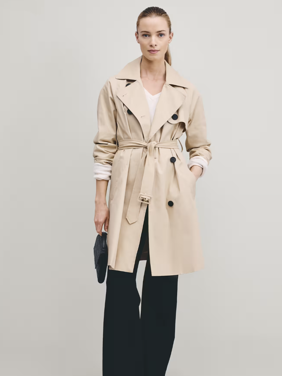 Quince Comfort Stretch Trench Coat
