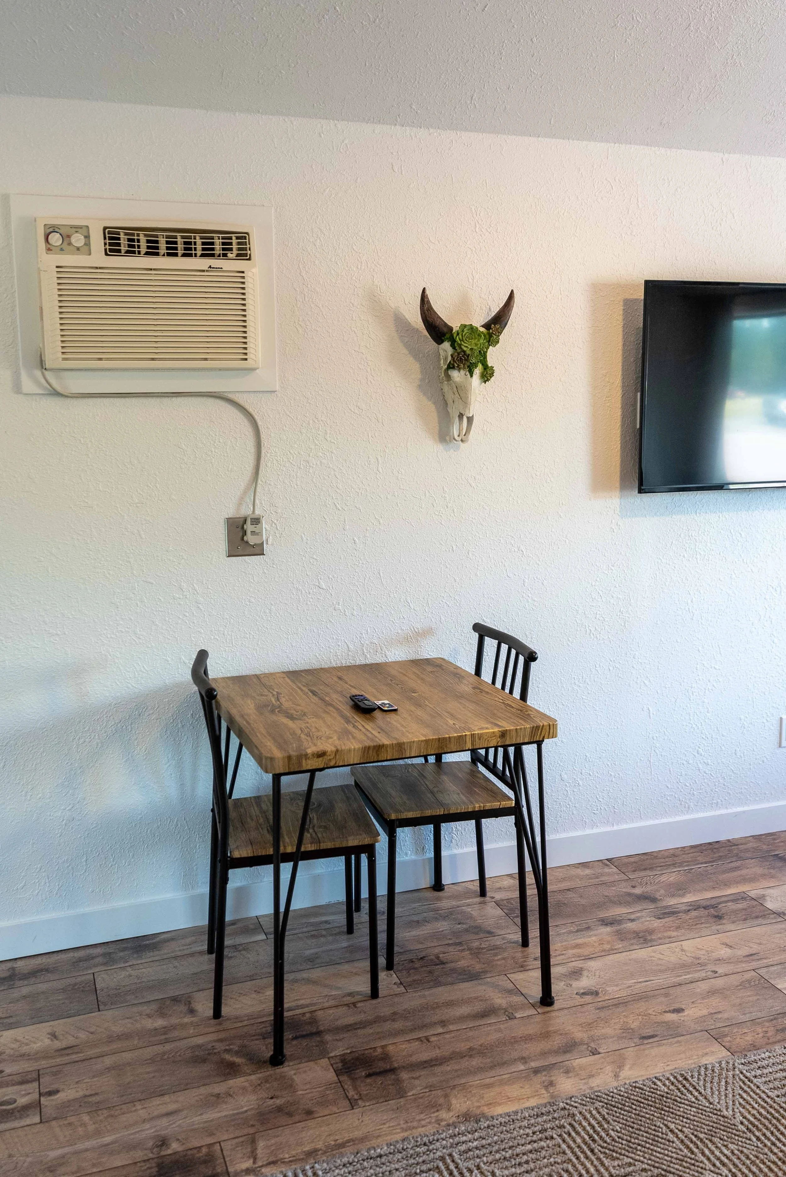 Dining table with two chairs