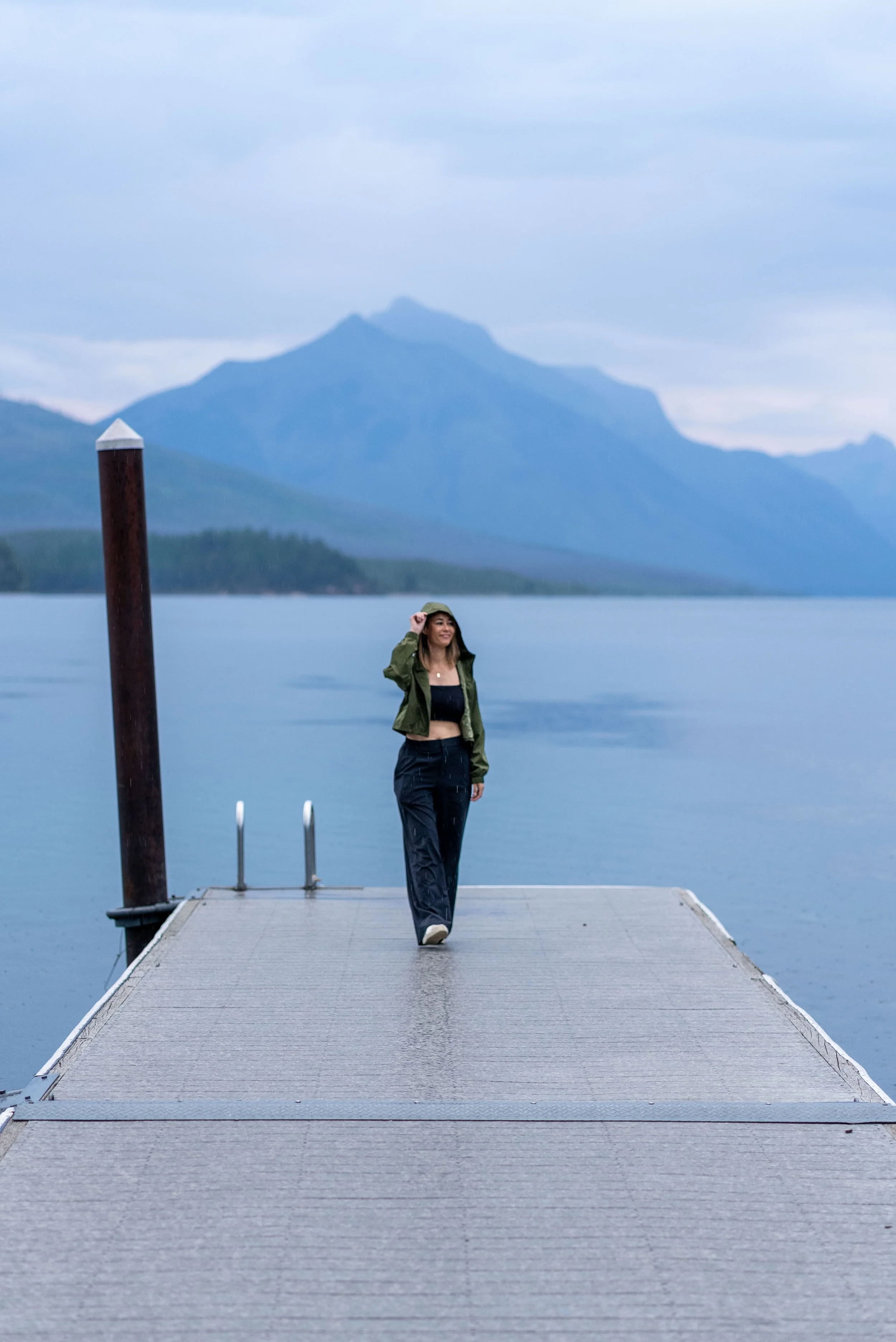 Rainy morning at Apgar Village