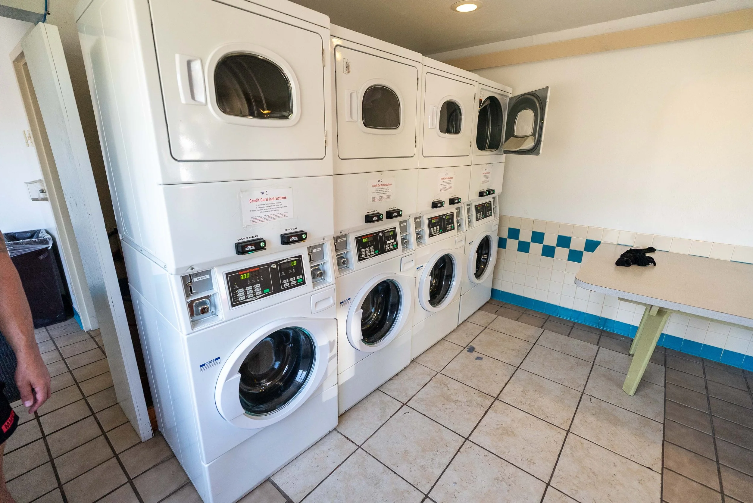 Convenient laundry facility with plenty of washers and dryers