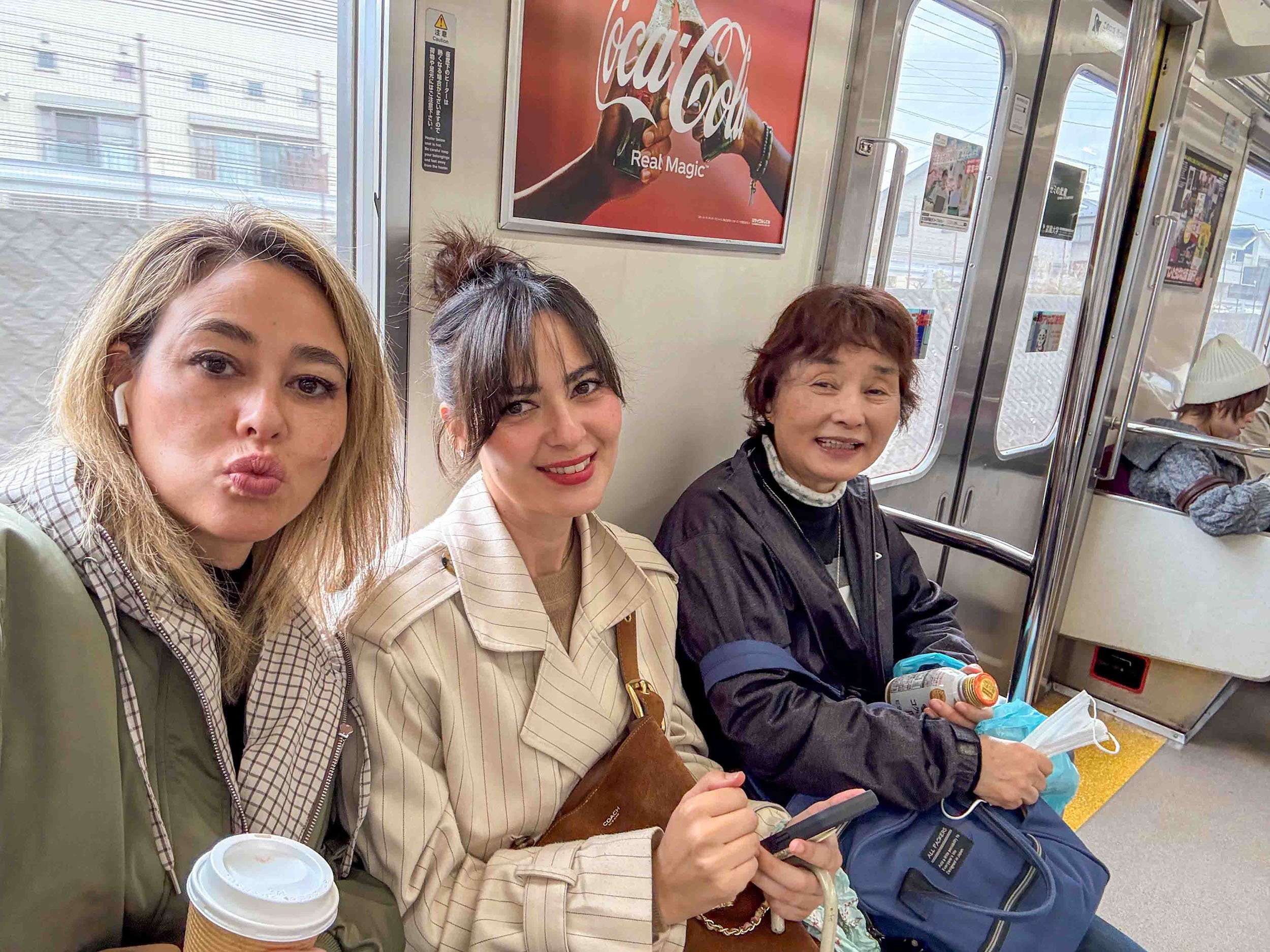 rain in japan riding a train