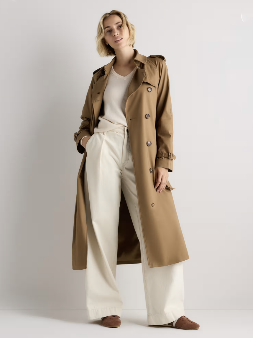 Comfort Stretch Long Trench Coat