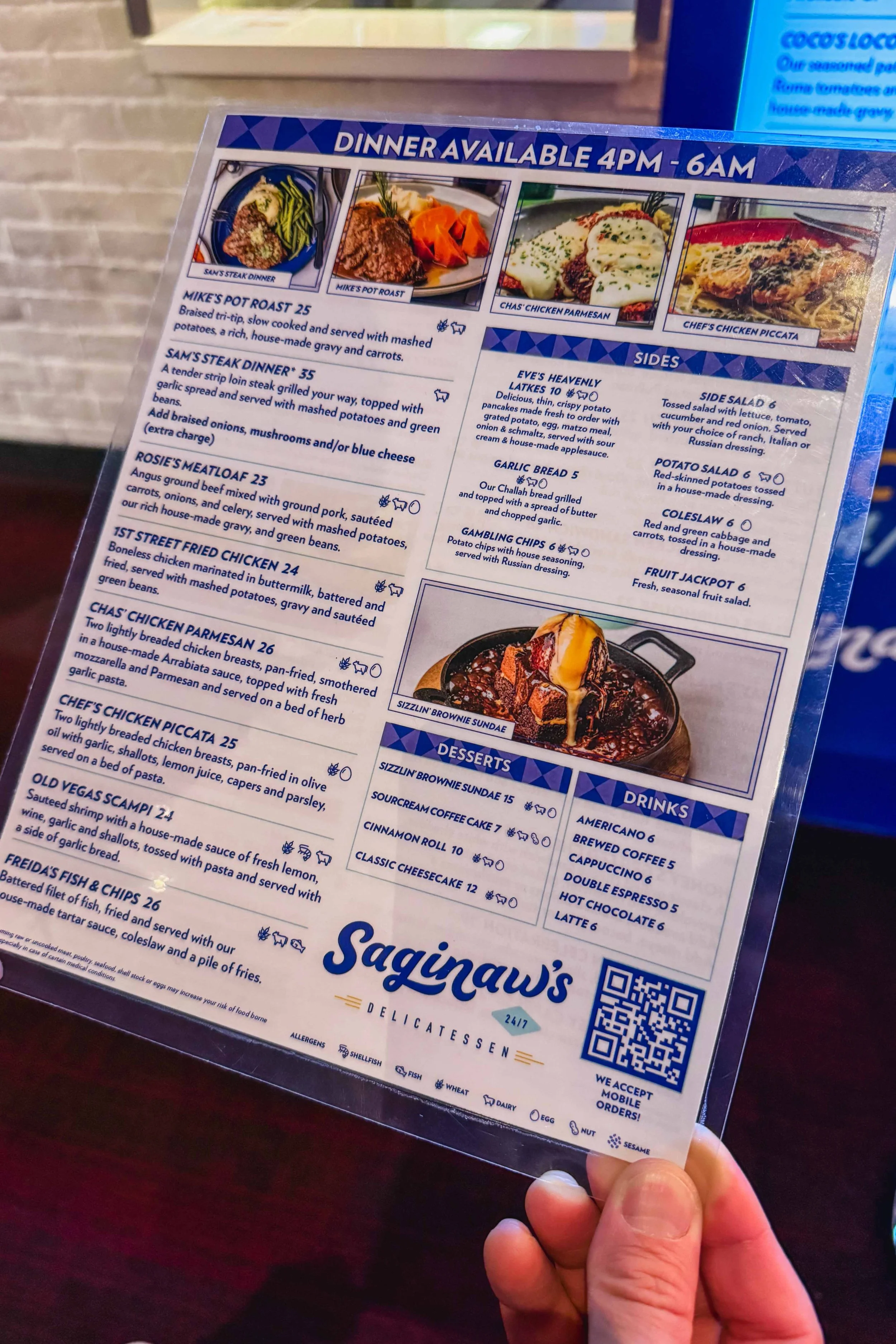 Saginaw’s menu