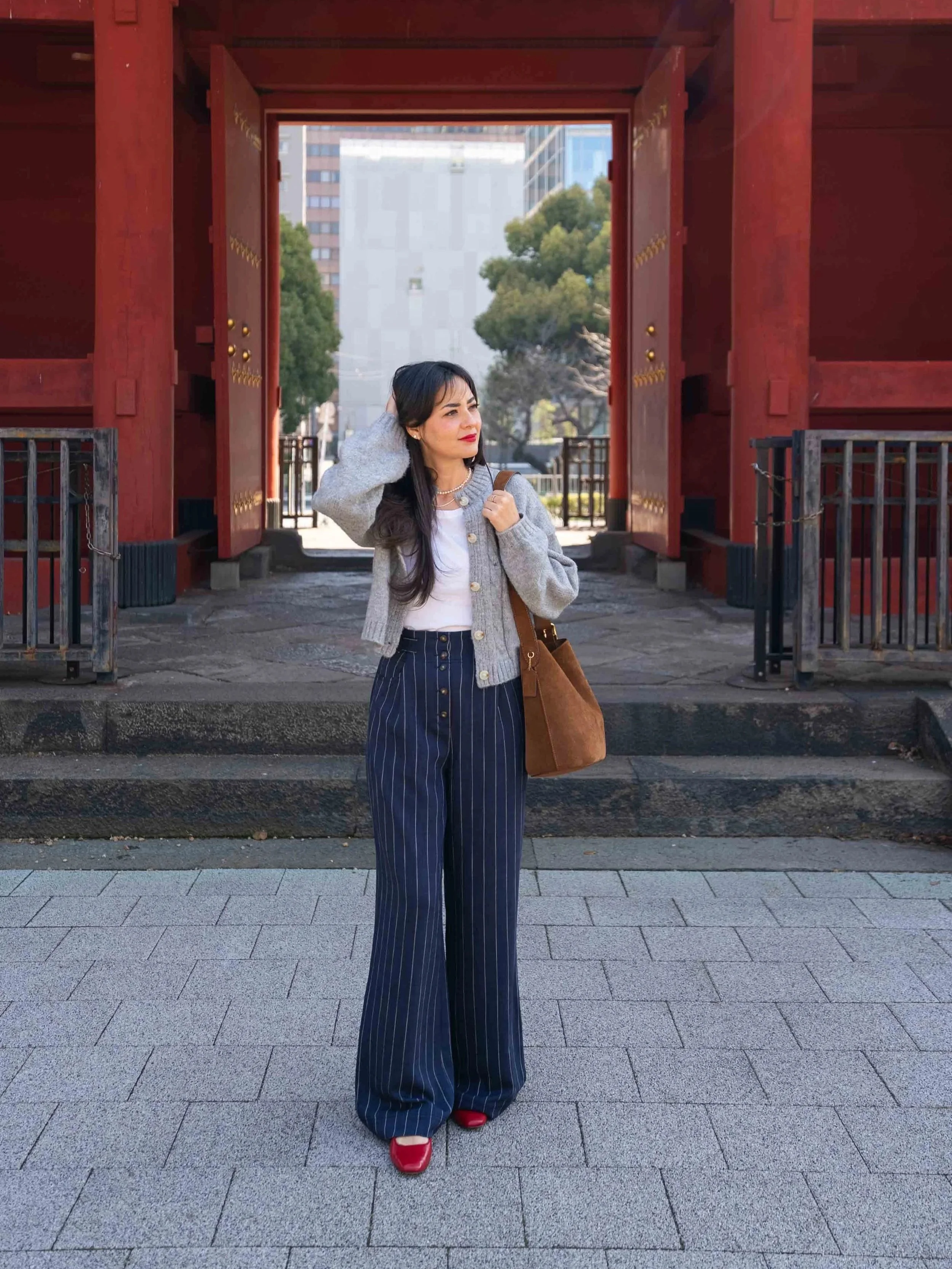 Striped Sezane Trousers