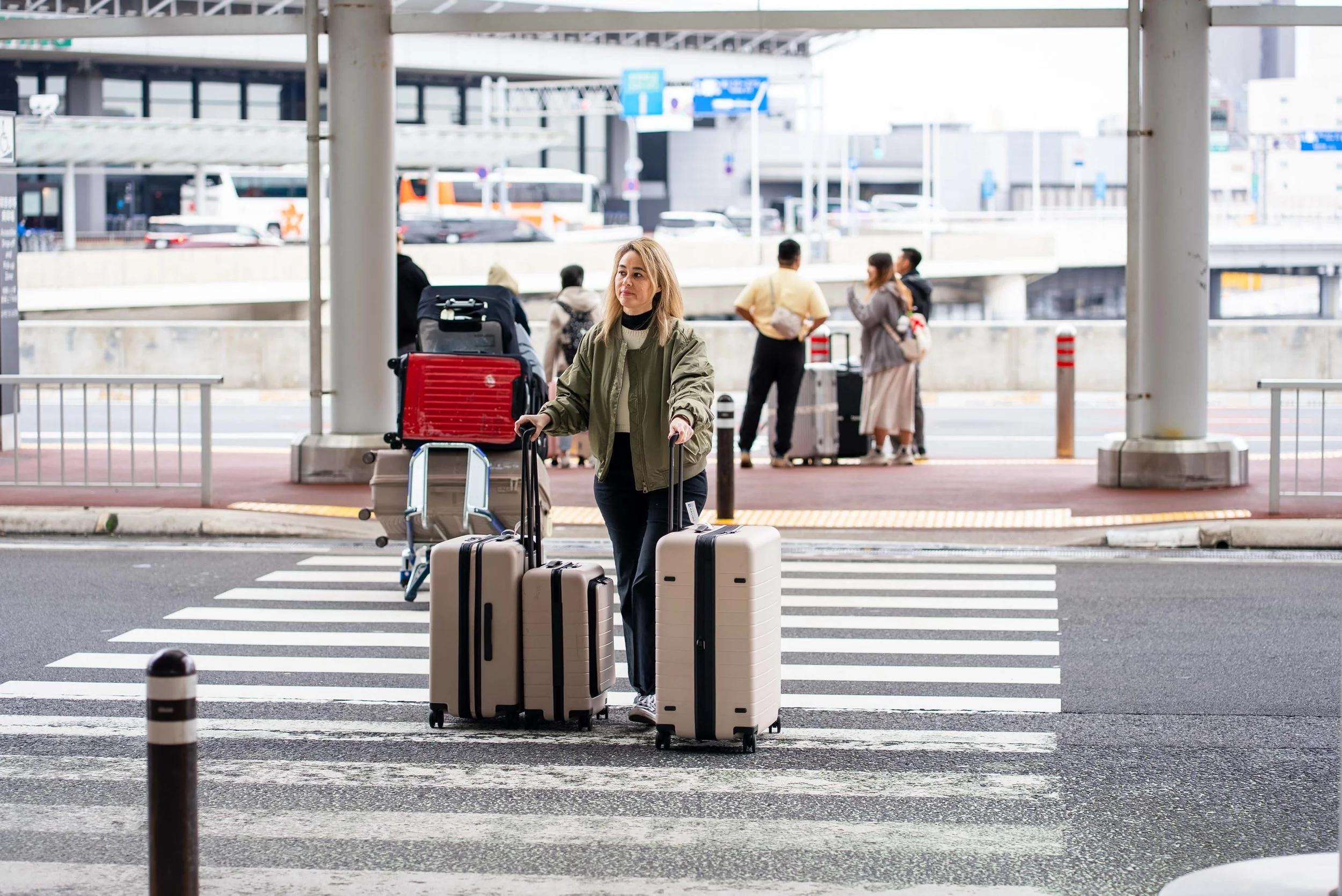Traveling in Japan with Quince suitcases