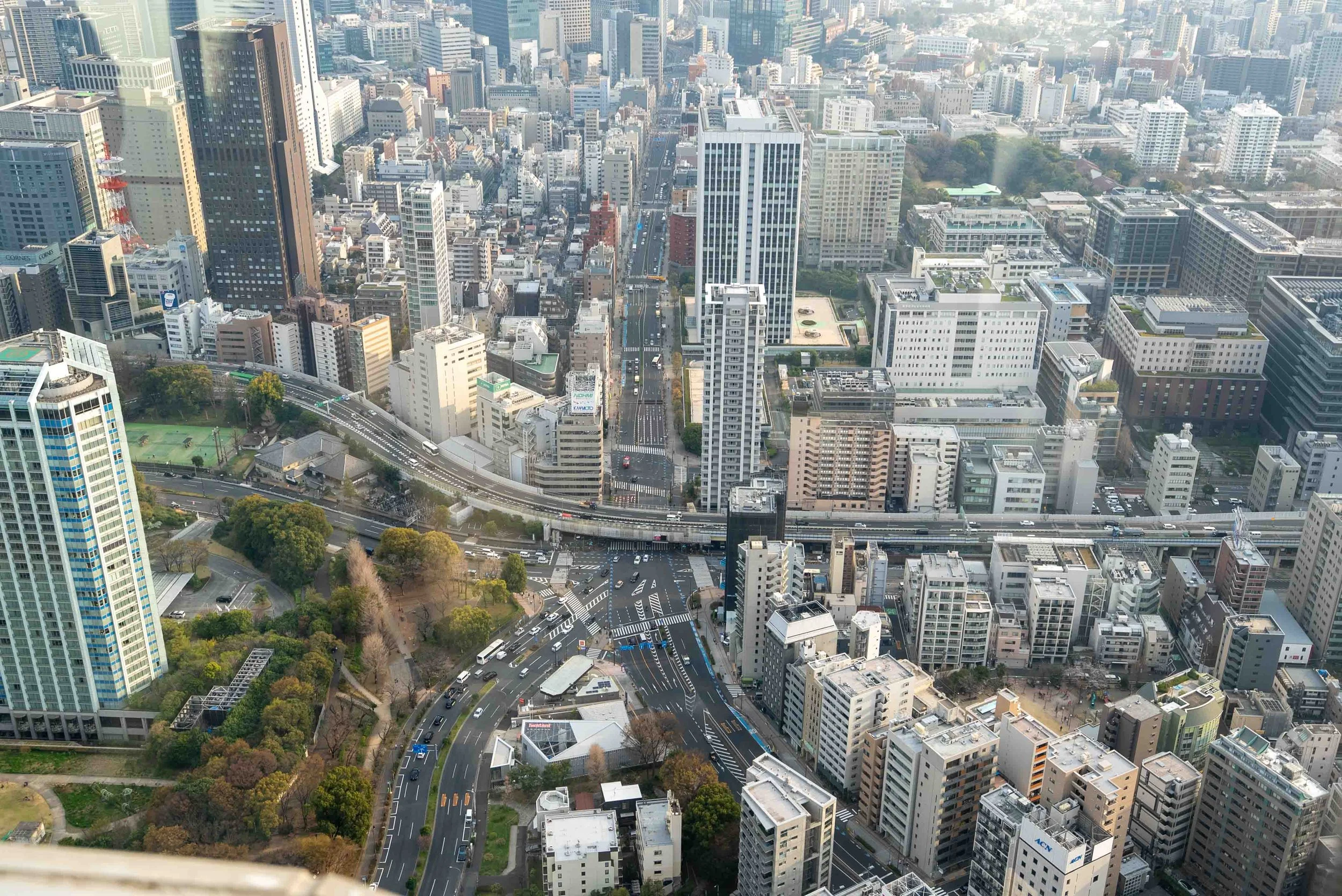 Birds eye view of Tokyo