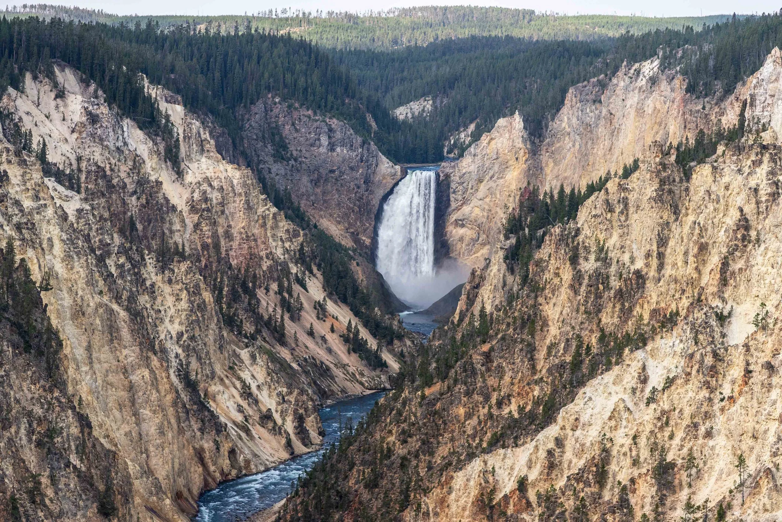 The Grand Canyon of Yellowstone waterfall