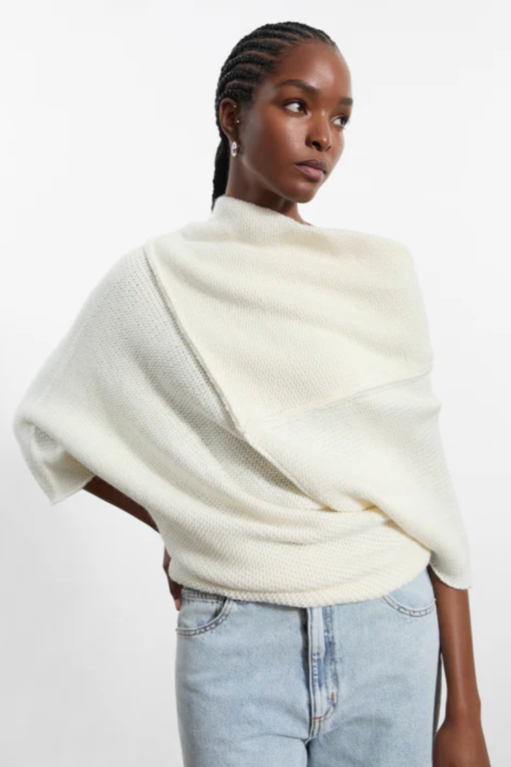 Marcella Cream Palmer Knit Top