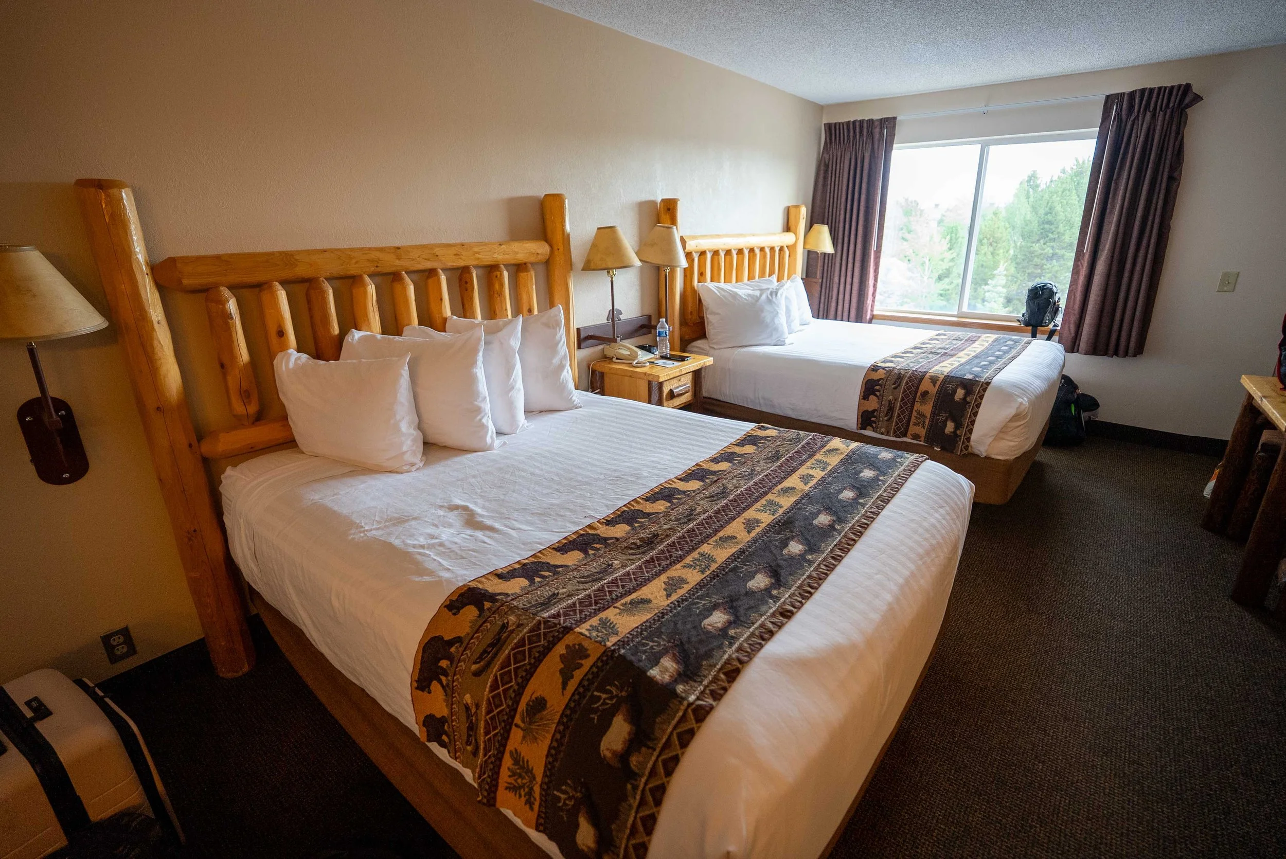 Two queen beds at Kelly Inn West Yellowstone