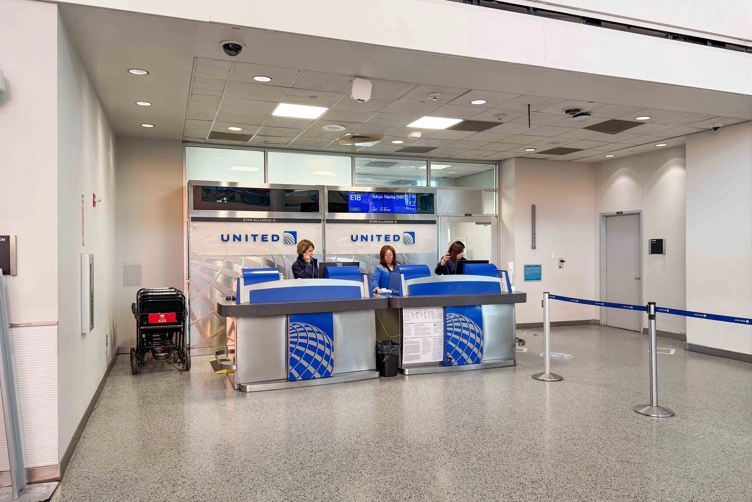 Gate E18 at Houston airport
