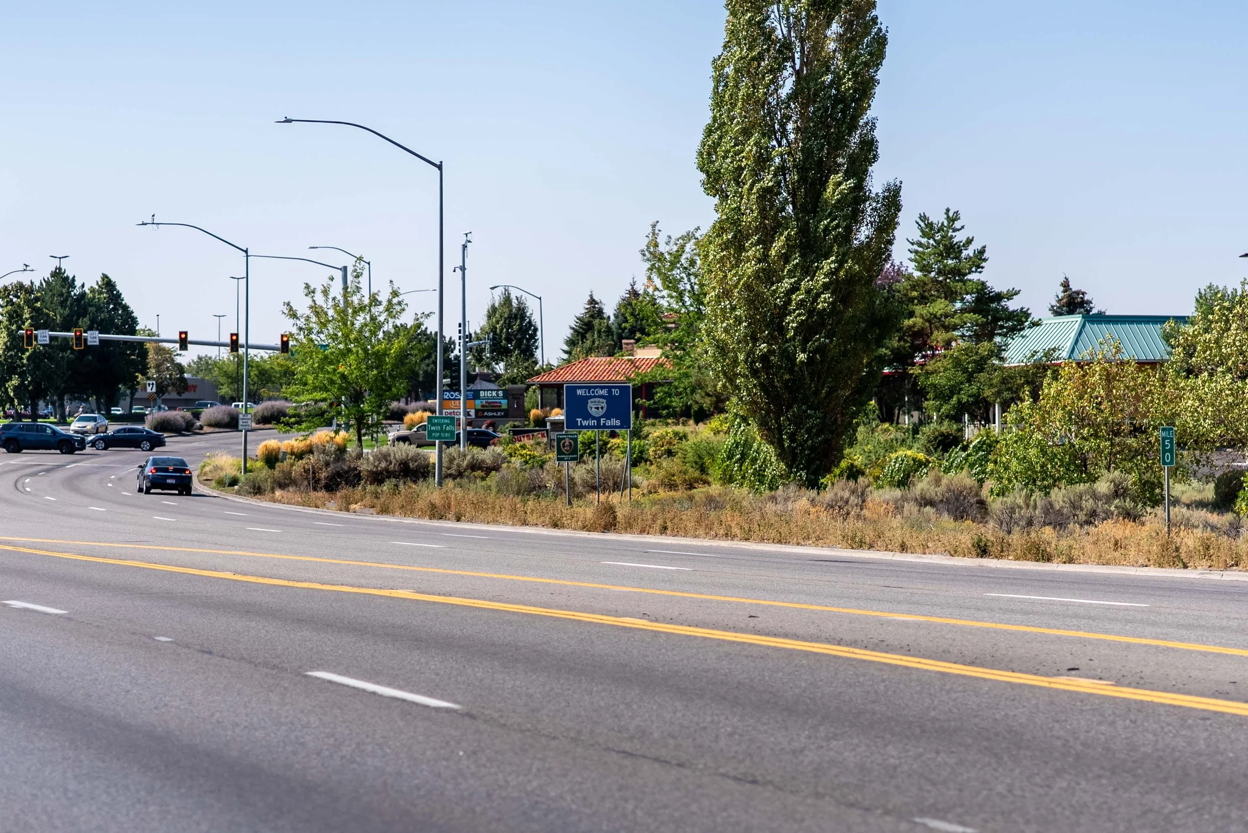 Twin Falls, Idaho welcome sign
