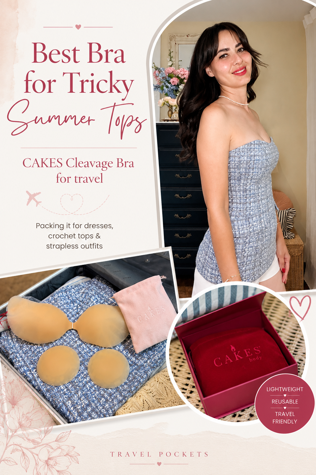 Cakes Cleavage Bra Vacay Packing
