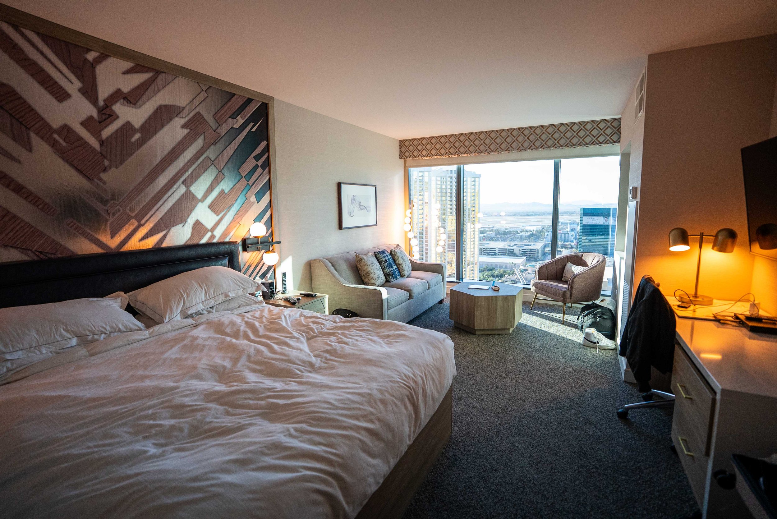 Spacious hotel room in Las Vegas
