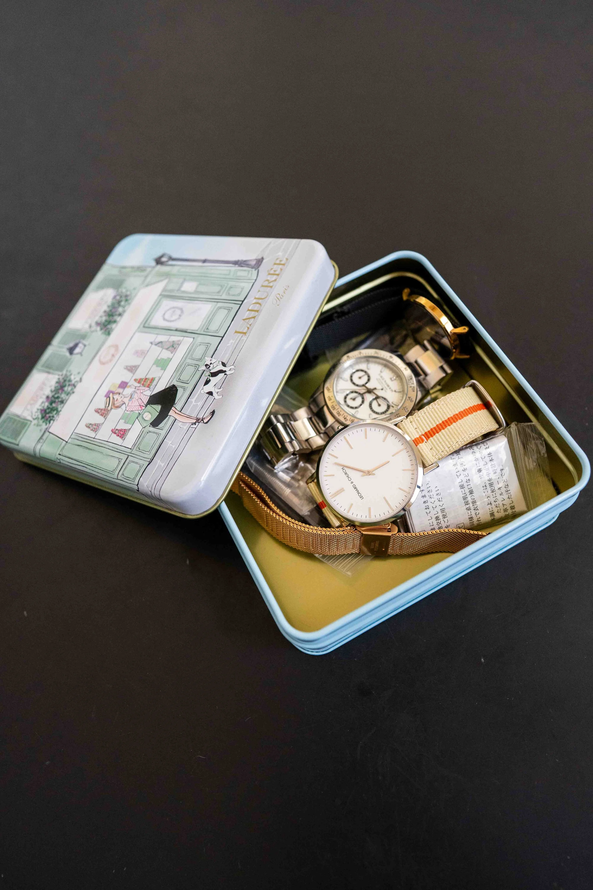 watches in a tin can
