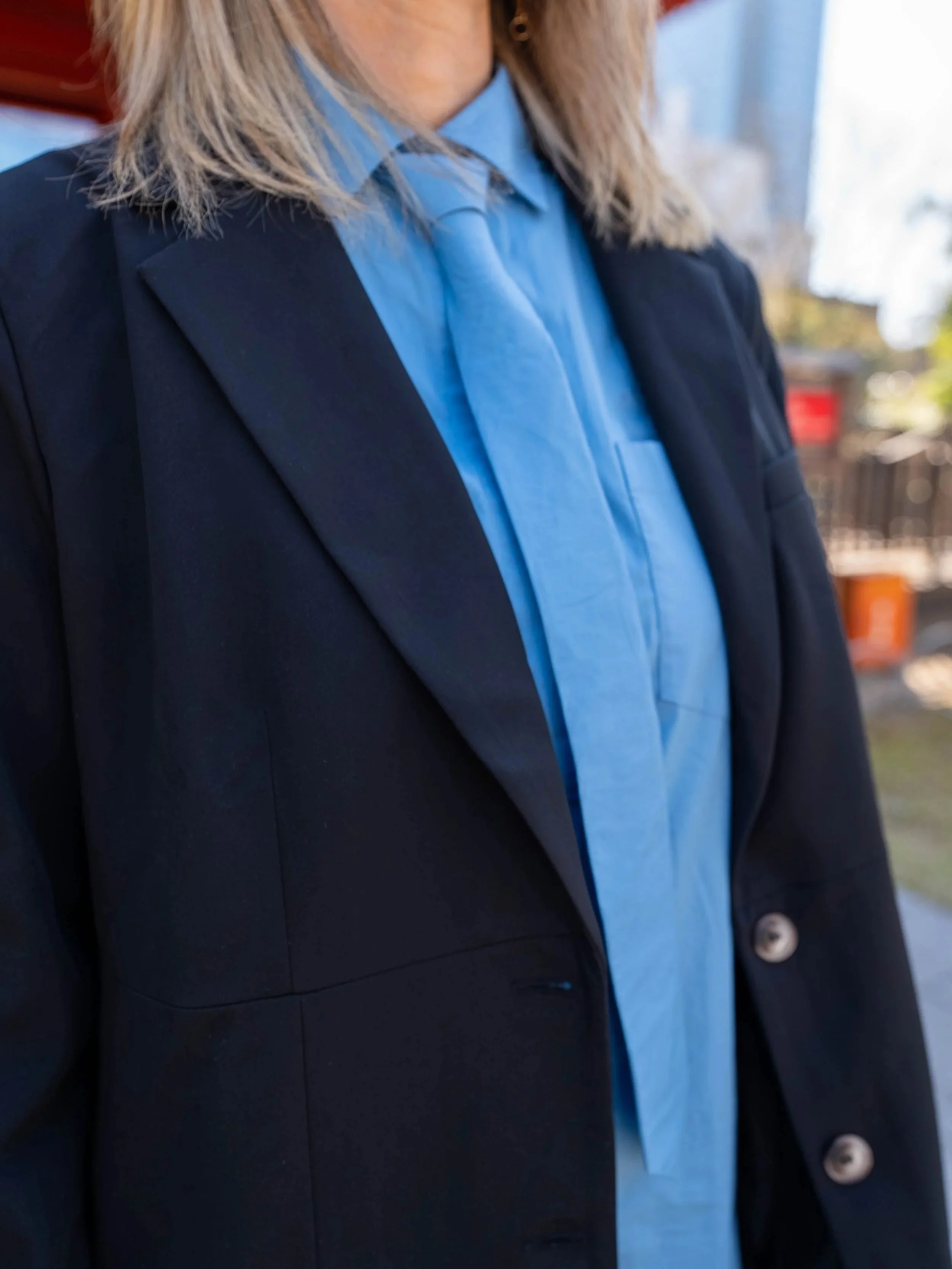 Mo and Co tie detail shirt