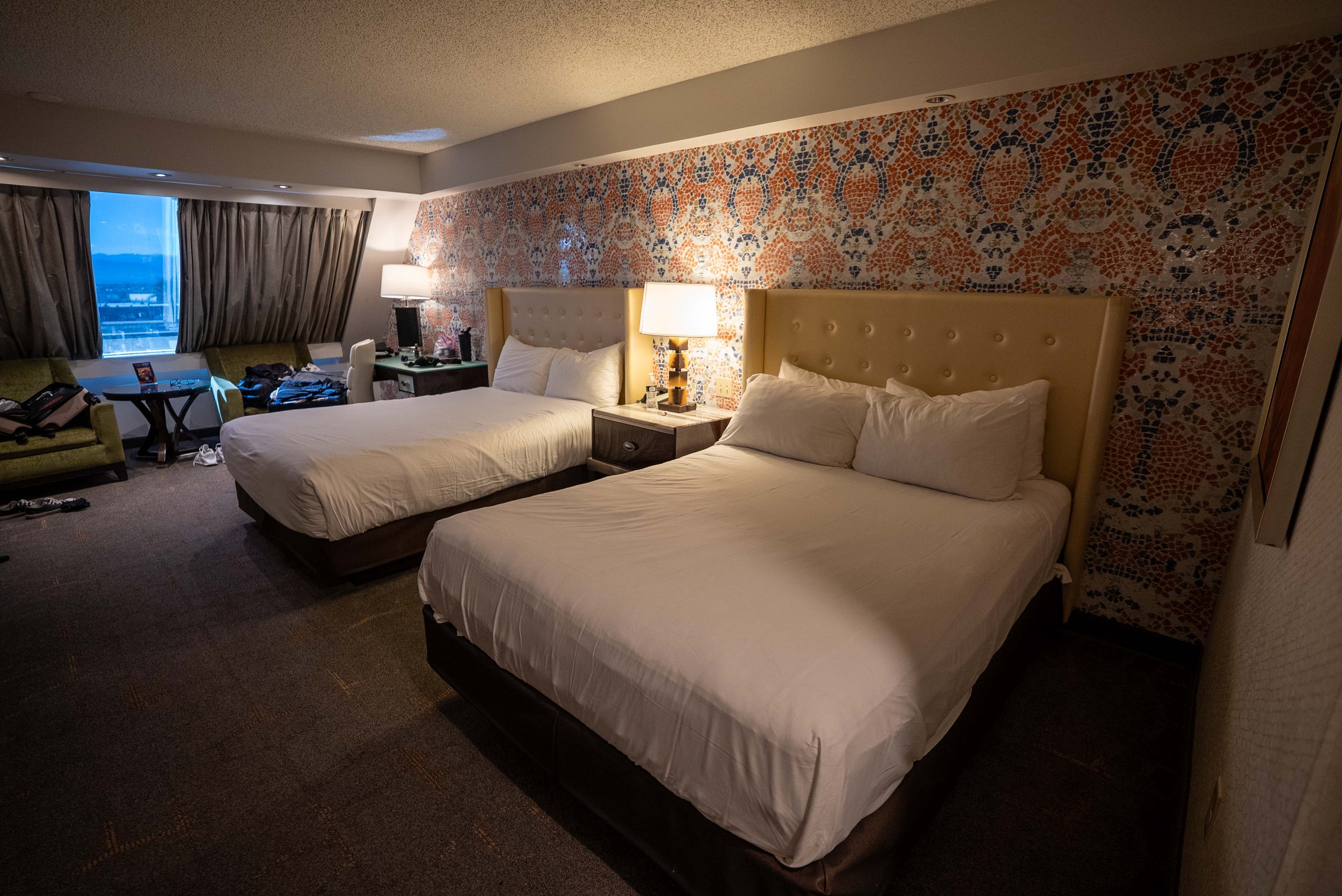Spacious two queen bedroom at Luxor