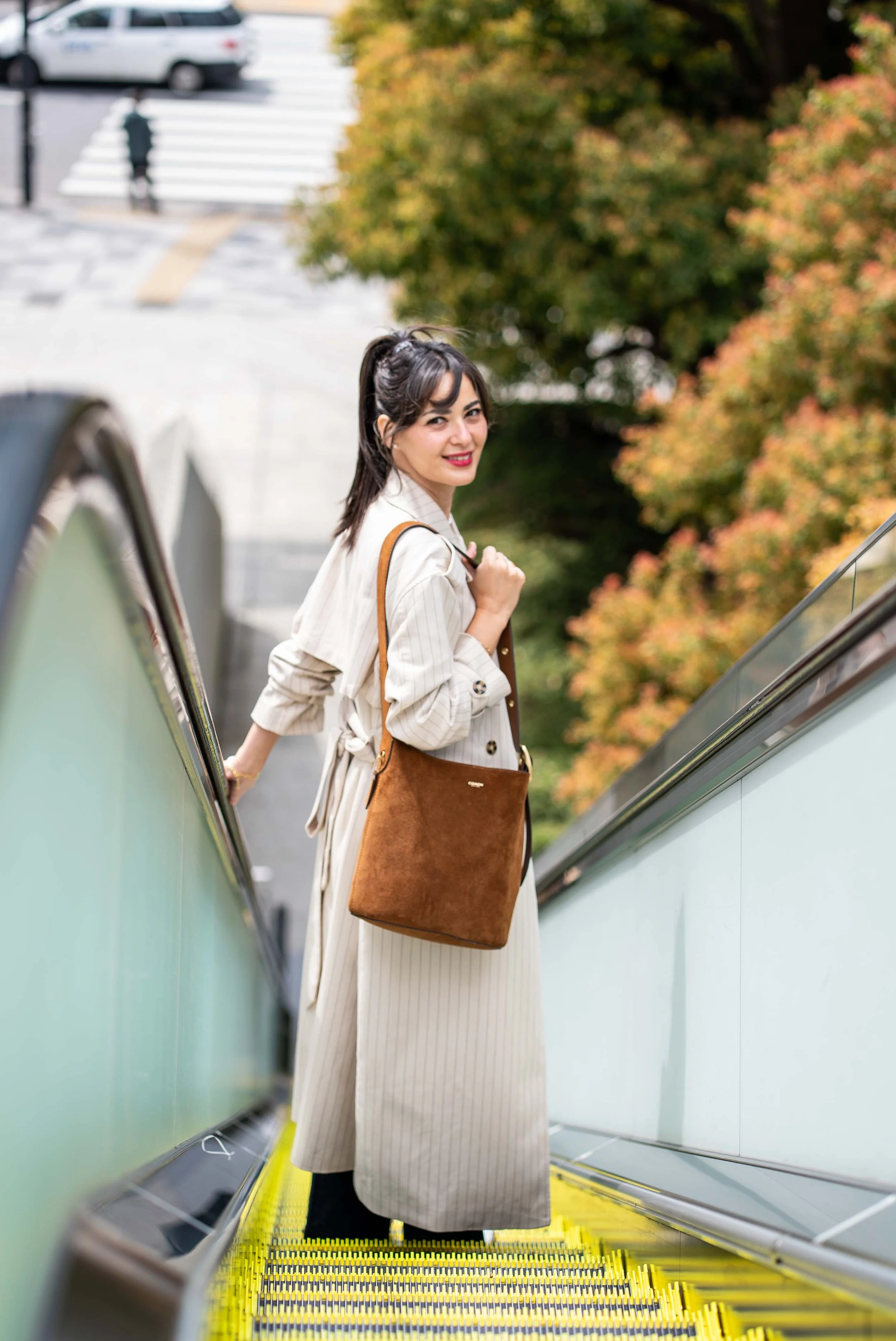outdoor escalator in akasaka japan