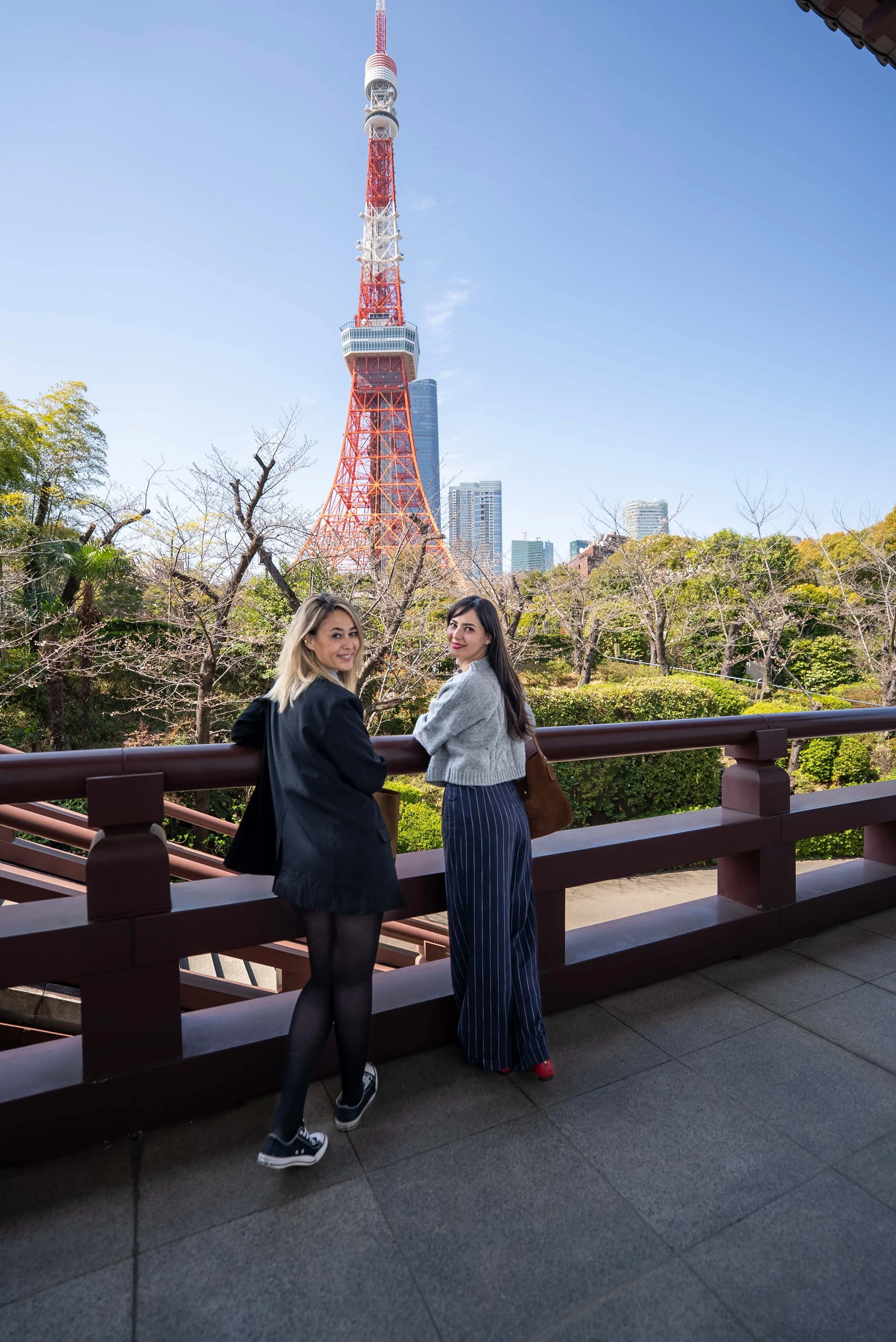 Tokyo Tower view at Zojoji Temple
