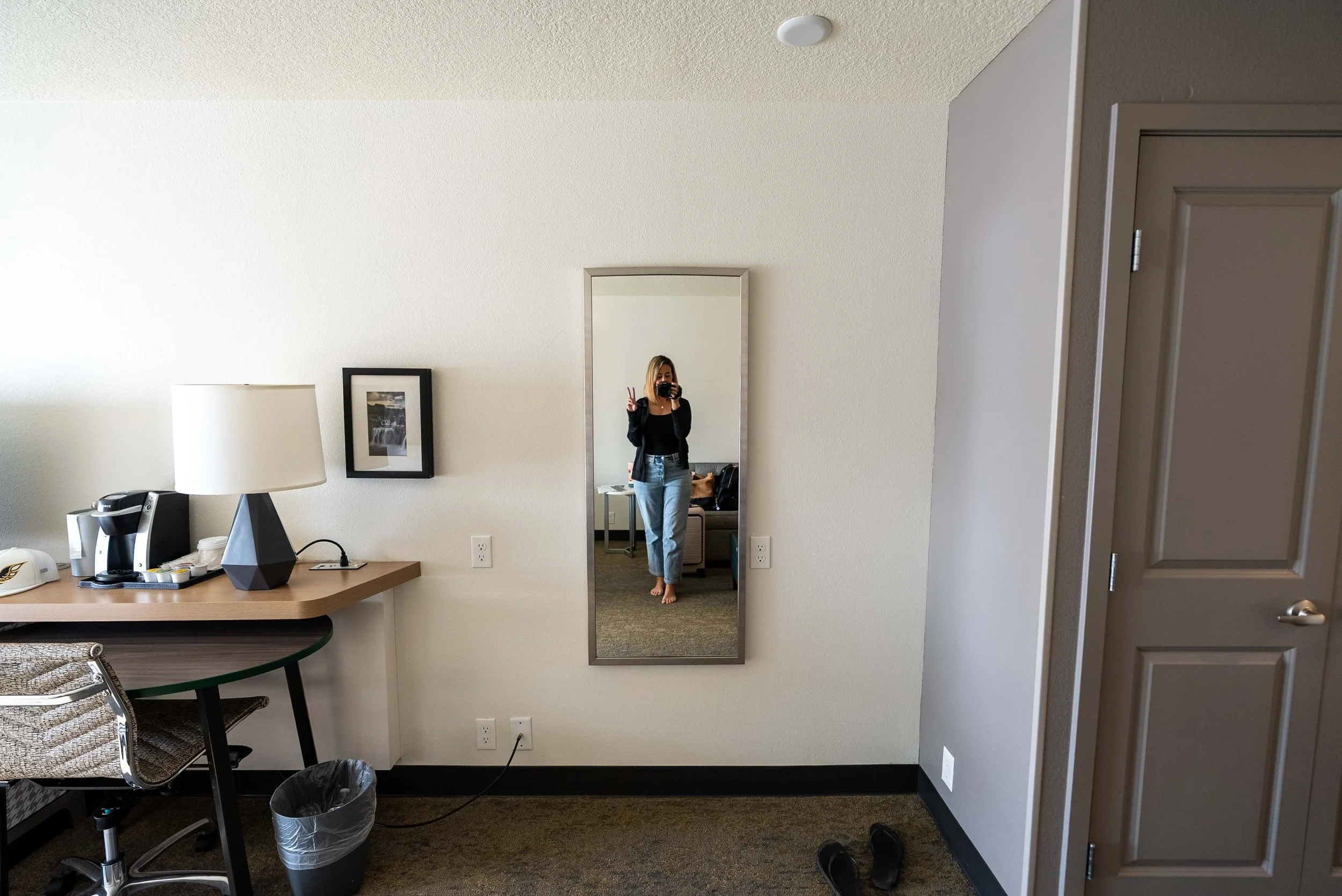 Selfie in mirror at Holiday Inn Twin Falls