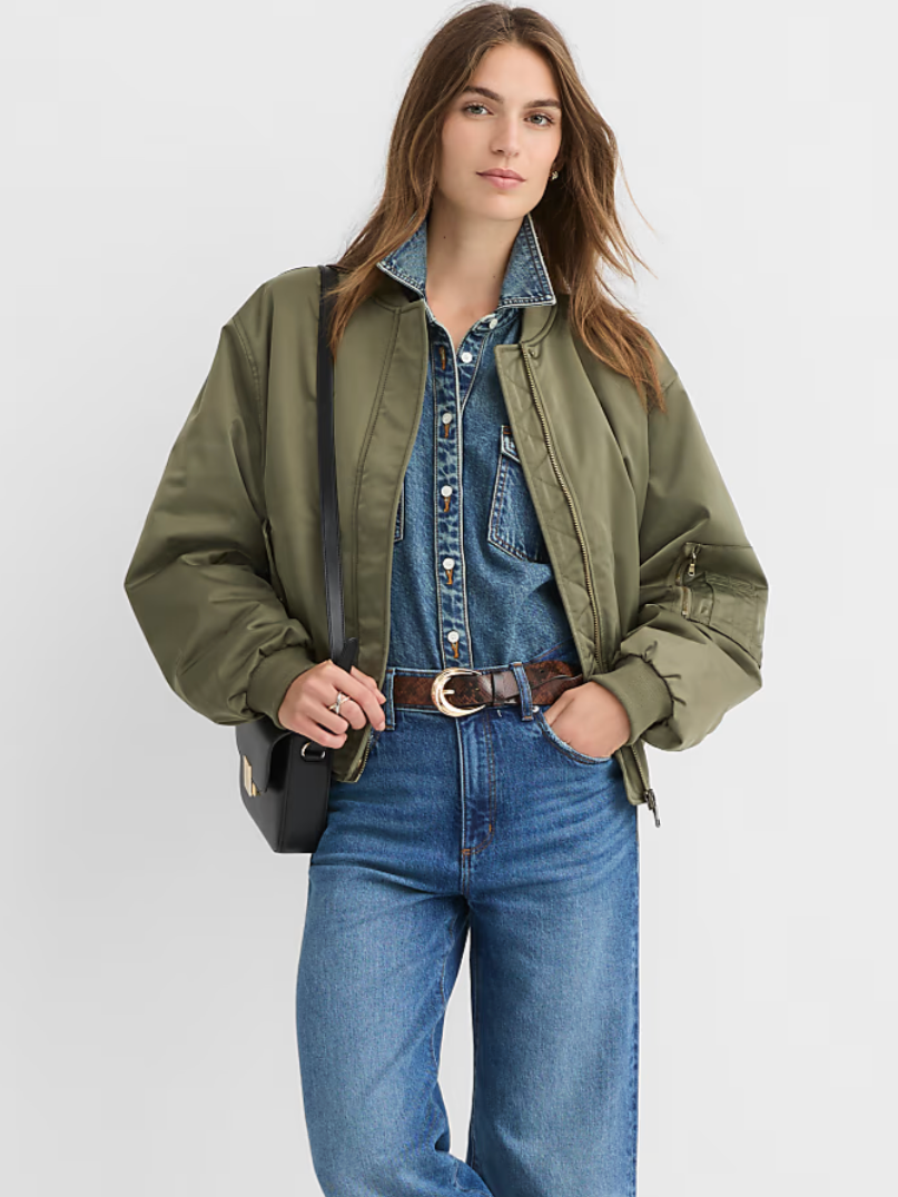 Loft Twill Bomber Jacket