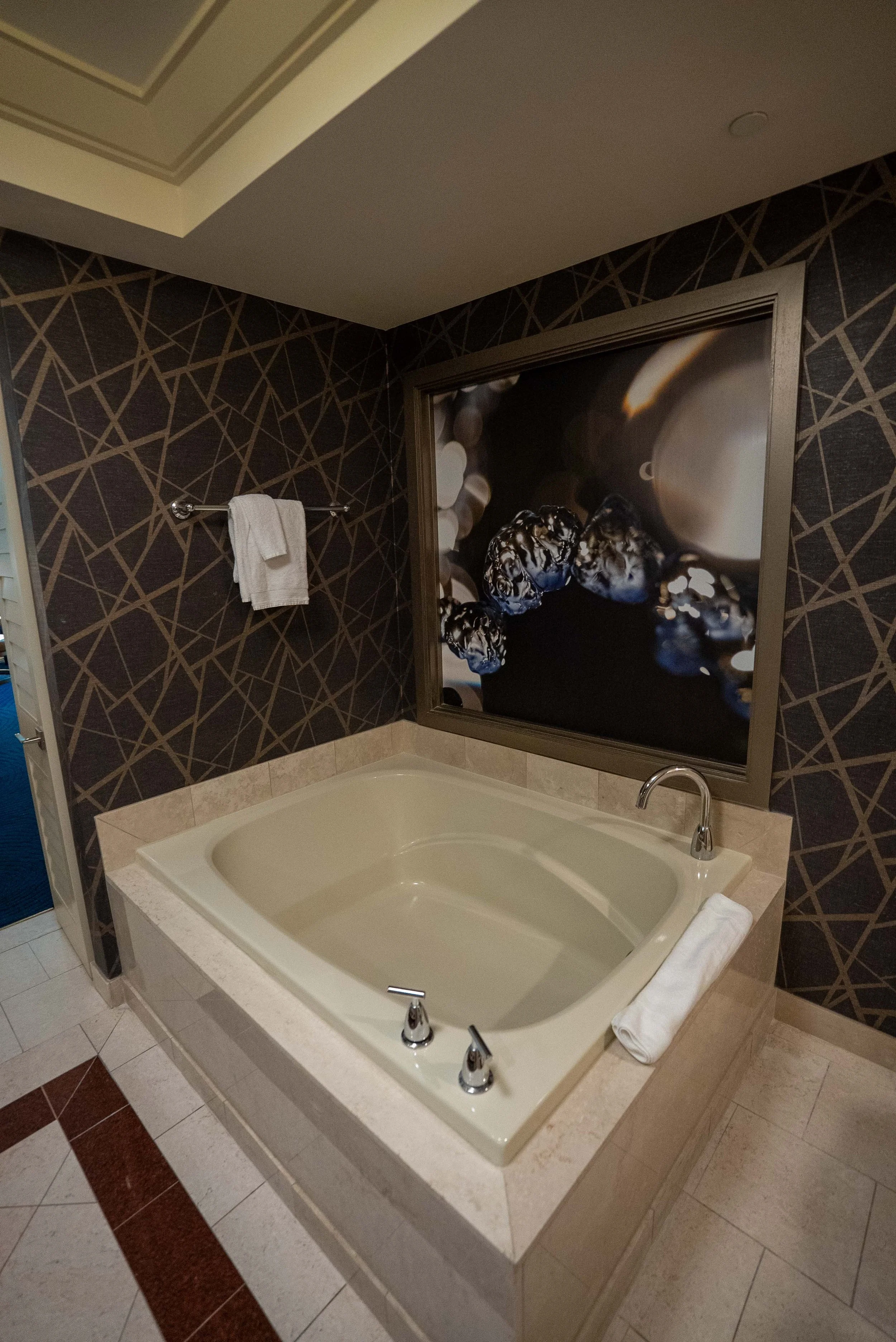 Large soaking tub