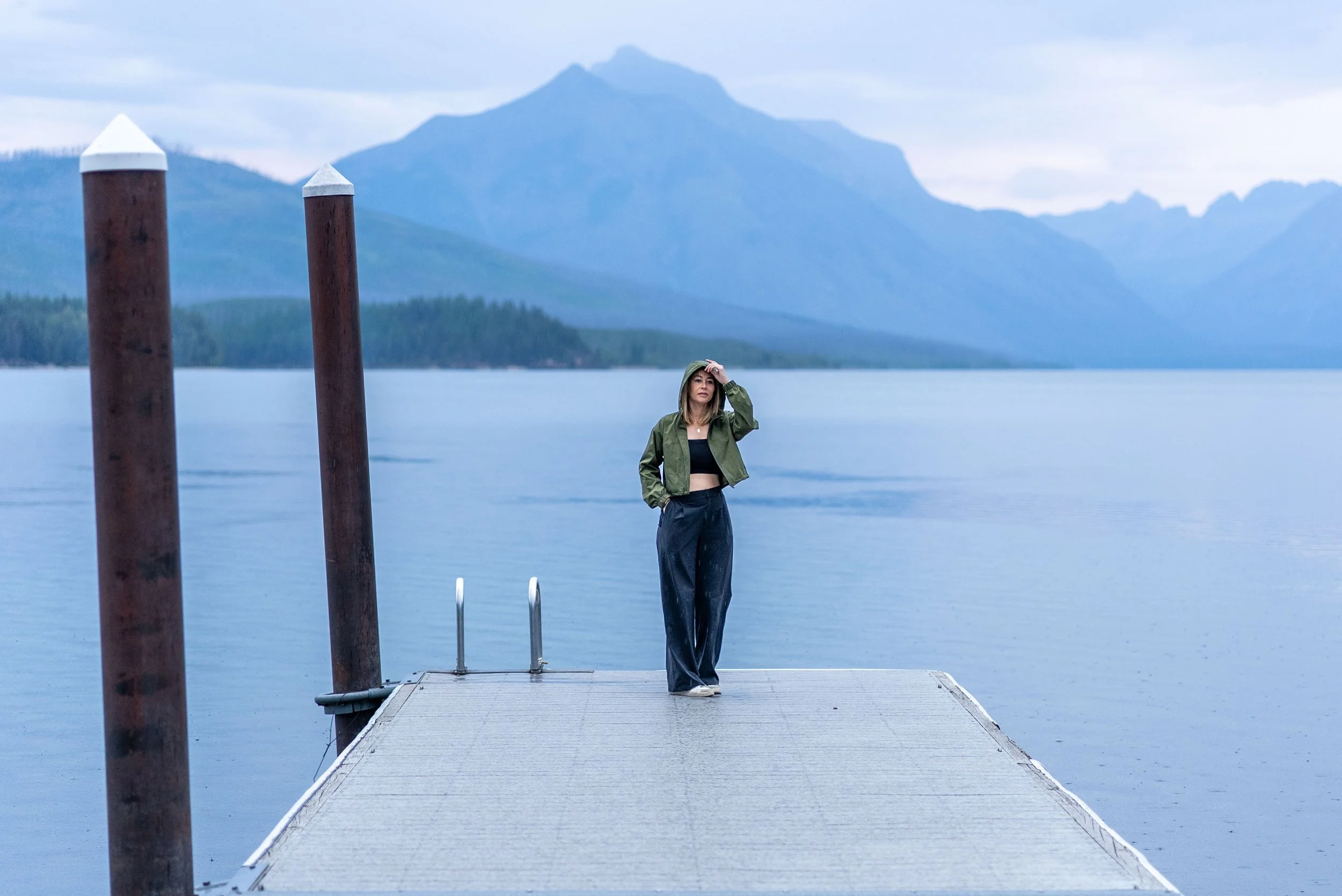 Raining morning at Apgar Village